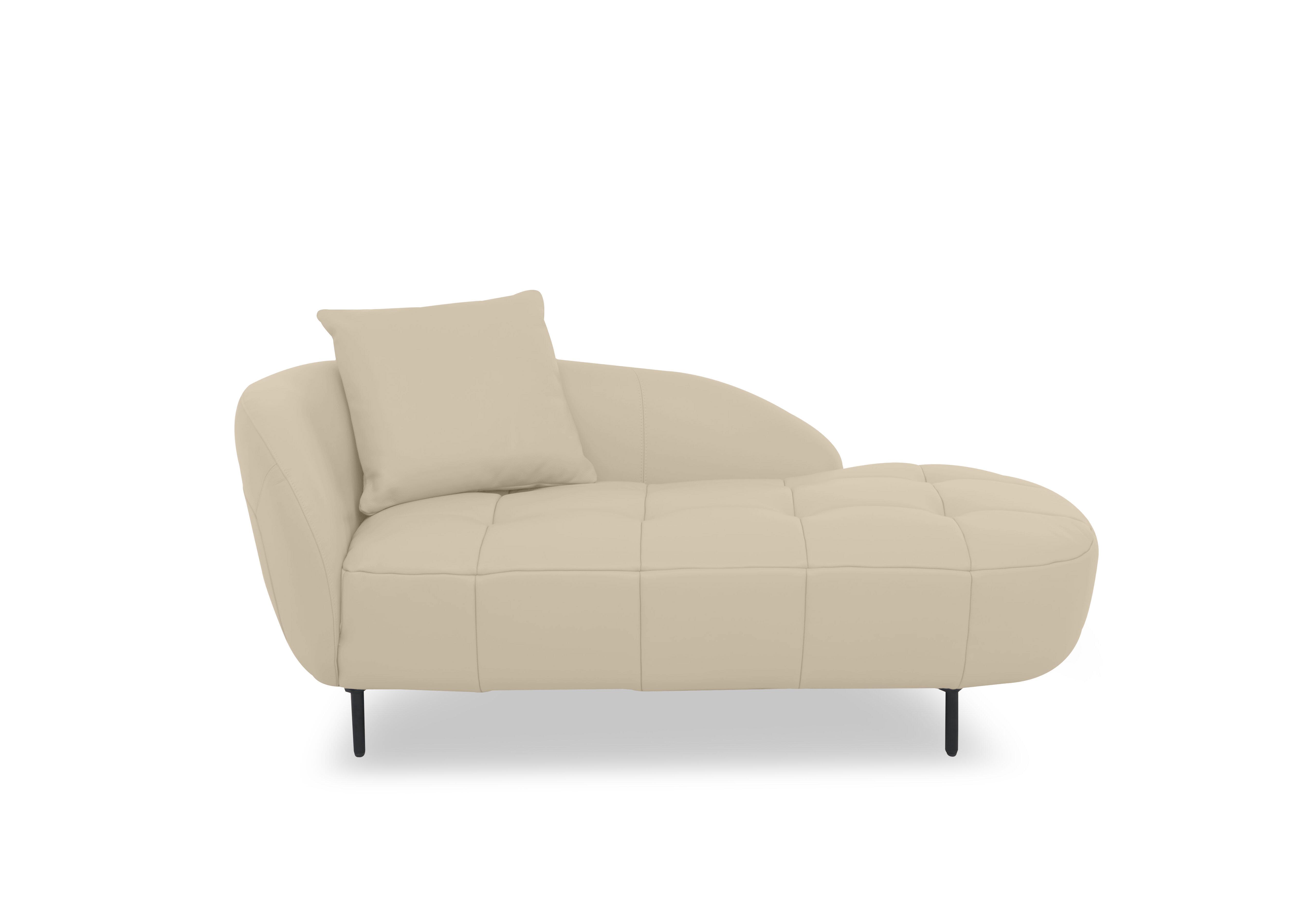 Bridgerton Leather Chaise in Nc-862c Bisque on Furniture Village