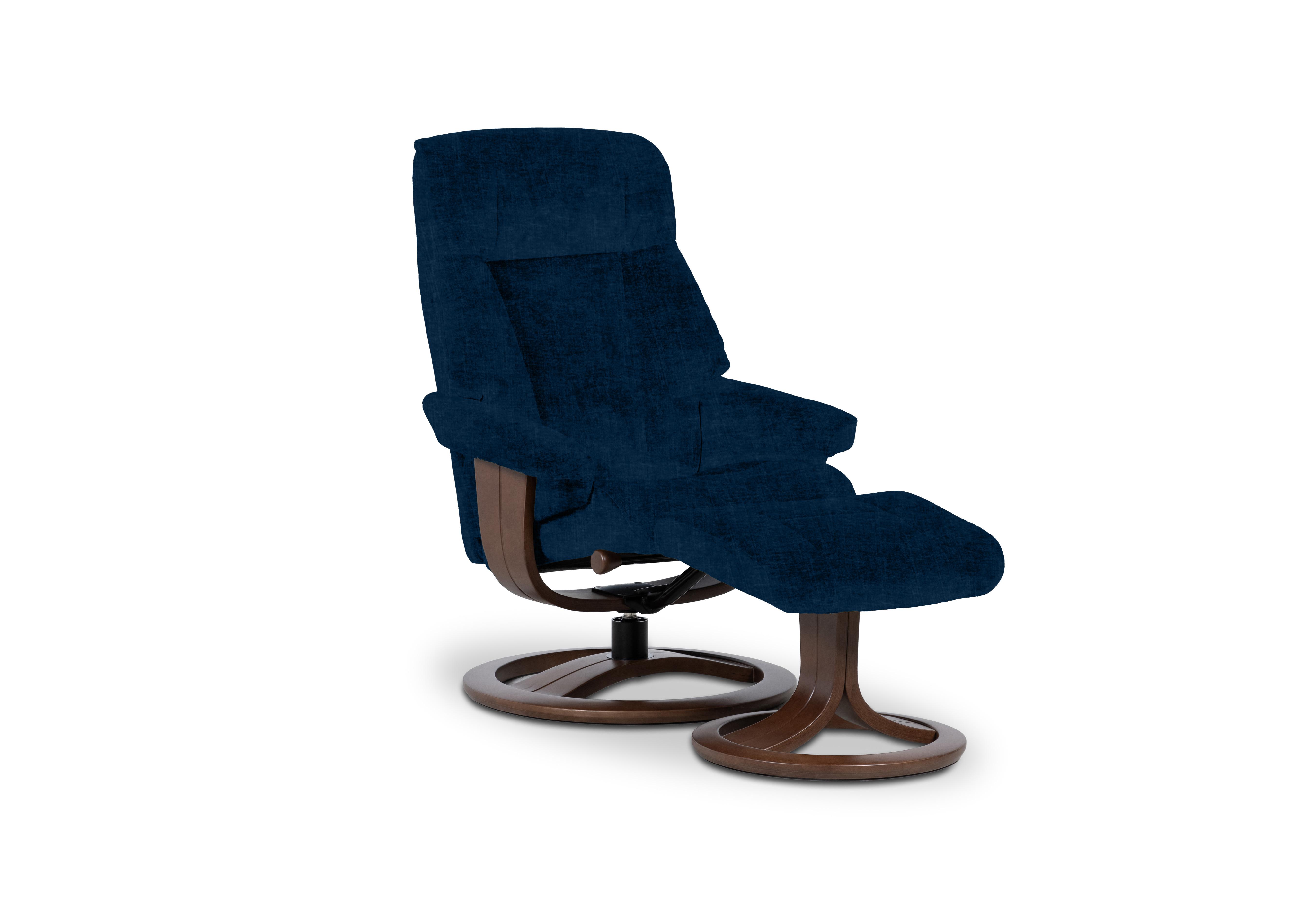 Tromso Medium Fabric Swivel Chair and Footstool in Ambler Oxford W904 Wal on Furniture Village