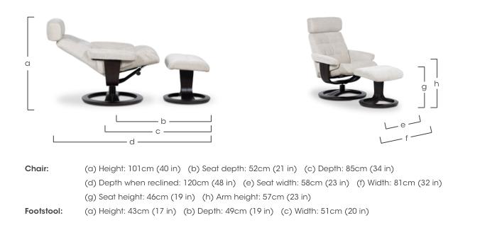 Odense Large Fabric Swivel Chair and Footstool in  on Furniture Village