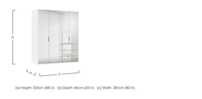 Formes 4 Door Bifold Combi Mirror Wardrobe in  on Furniture Village