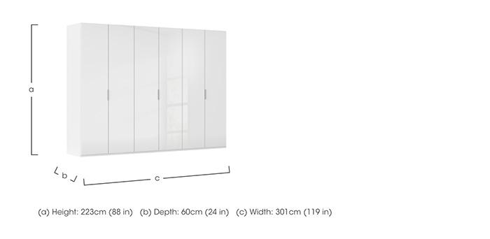 Formes 6 Door Bifold Wardrobe with Glass Doors in  on Furniture Village