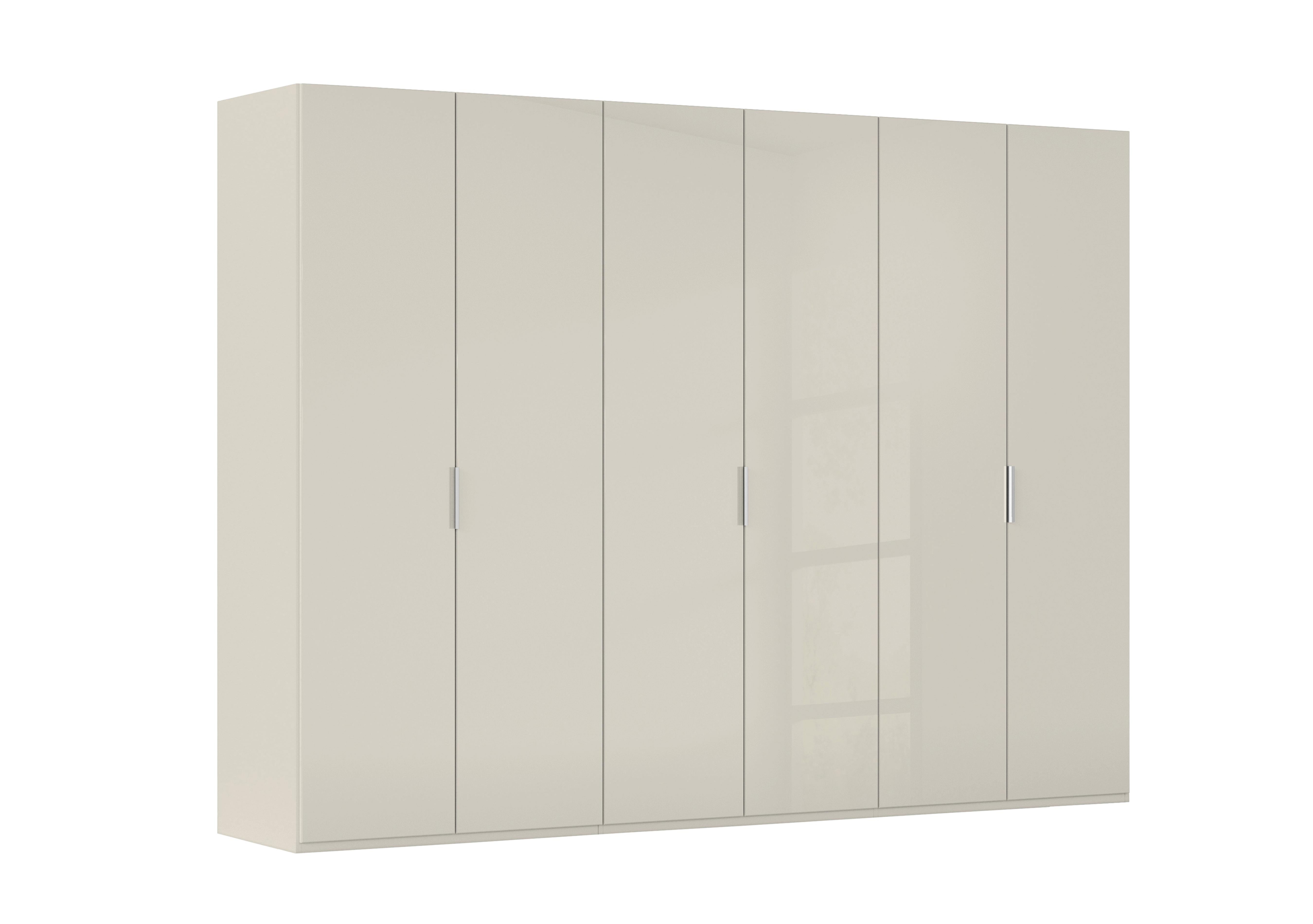 Formes 6 Door Bifold Wardrobe with Glass Doors in Ag989 Champagne Champagne Frnt on Furniture Village