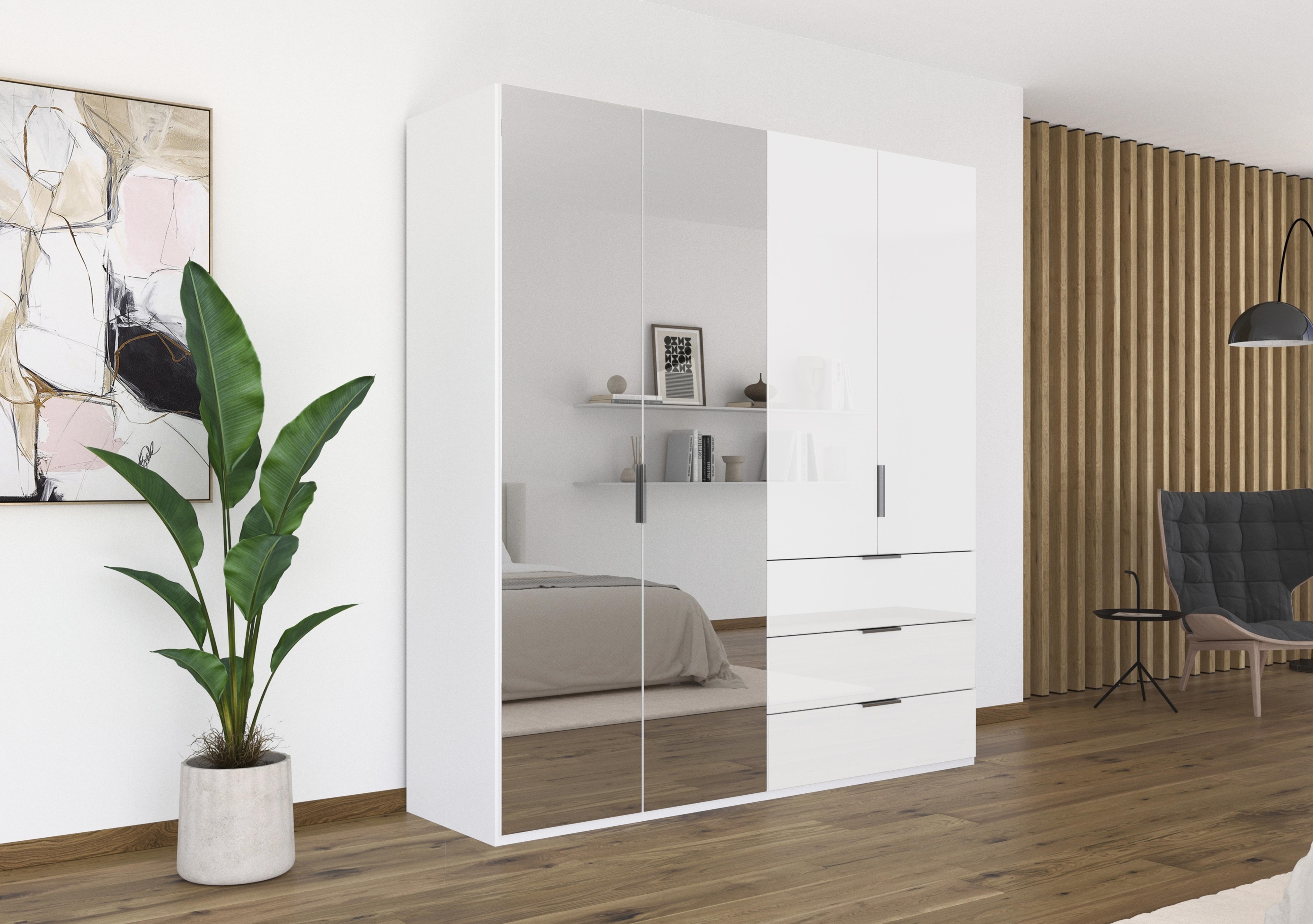 Formes 4 Door Bifold Combi Wardrobe with 2 Full-Height Mirror Doors in  on Furniture Village