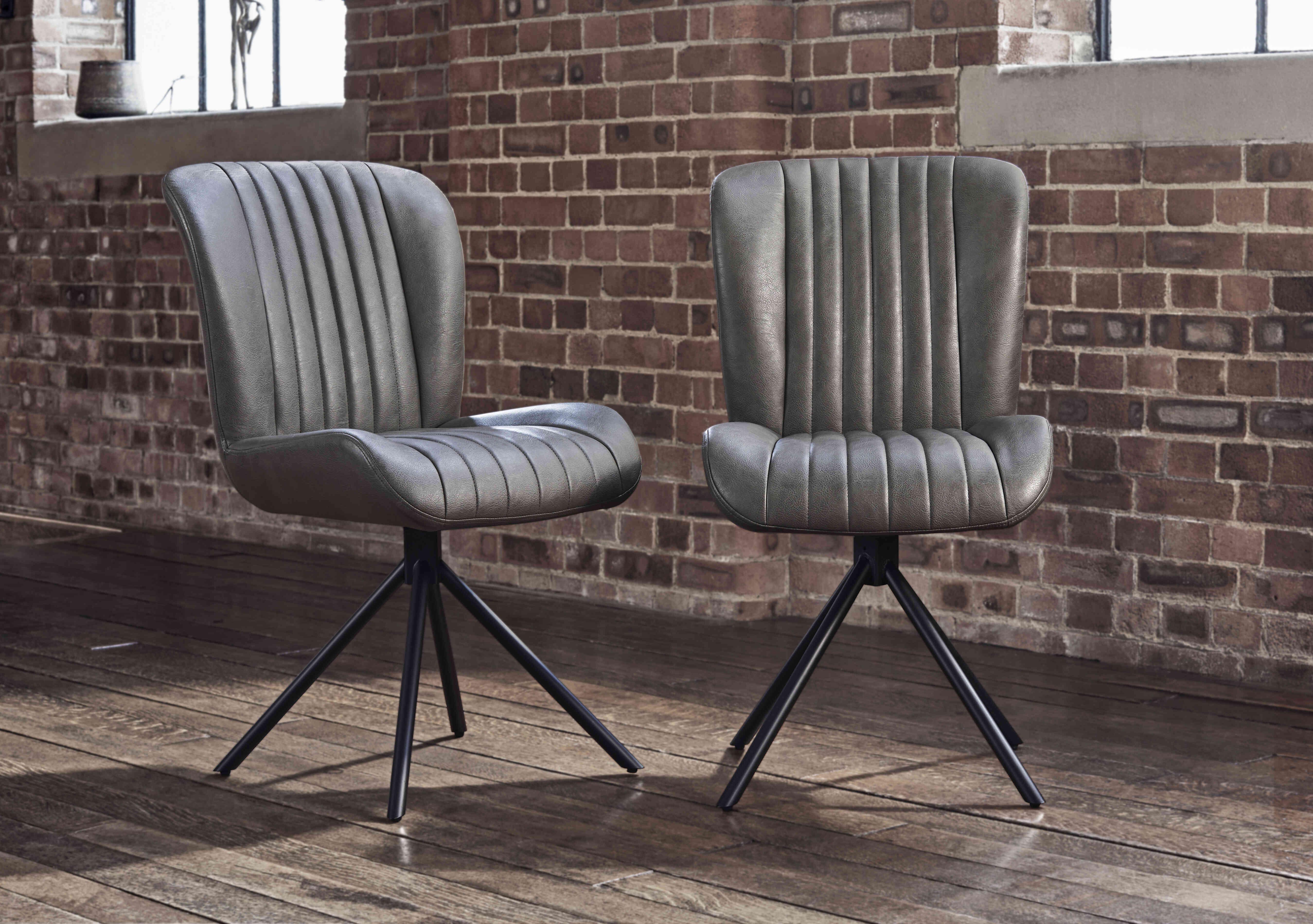 Terra Pair of Swivel Dining Chairs in  on Furniture Village