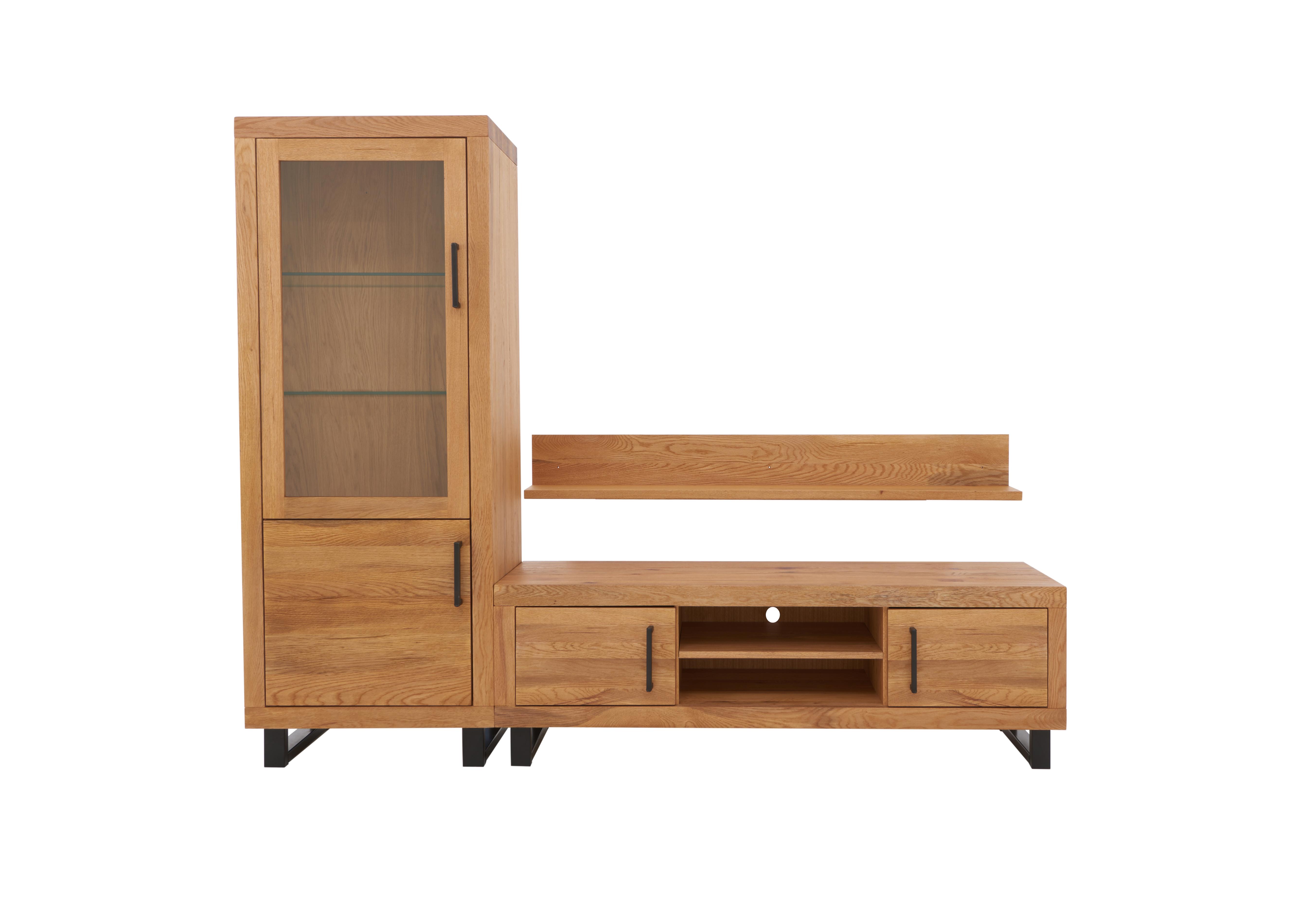 Terra Left Hand Small Media Set in 01 Oiled on Furniture Village