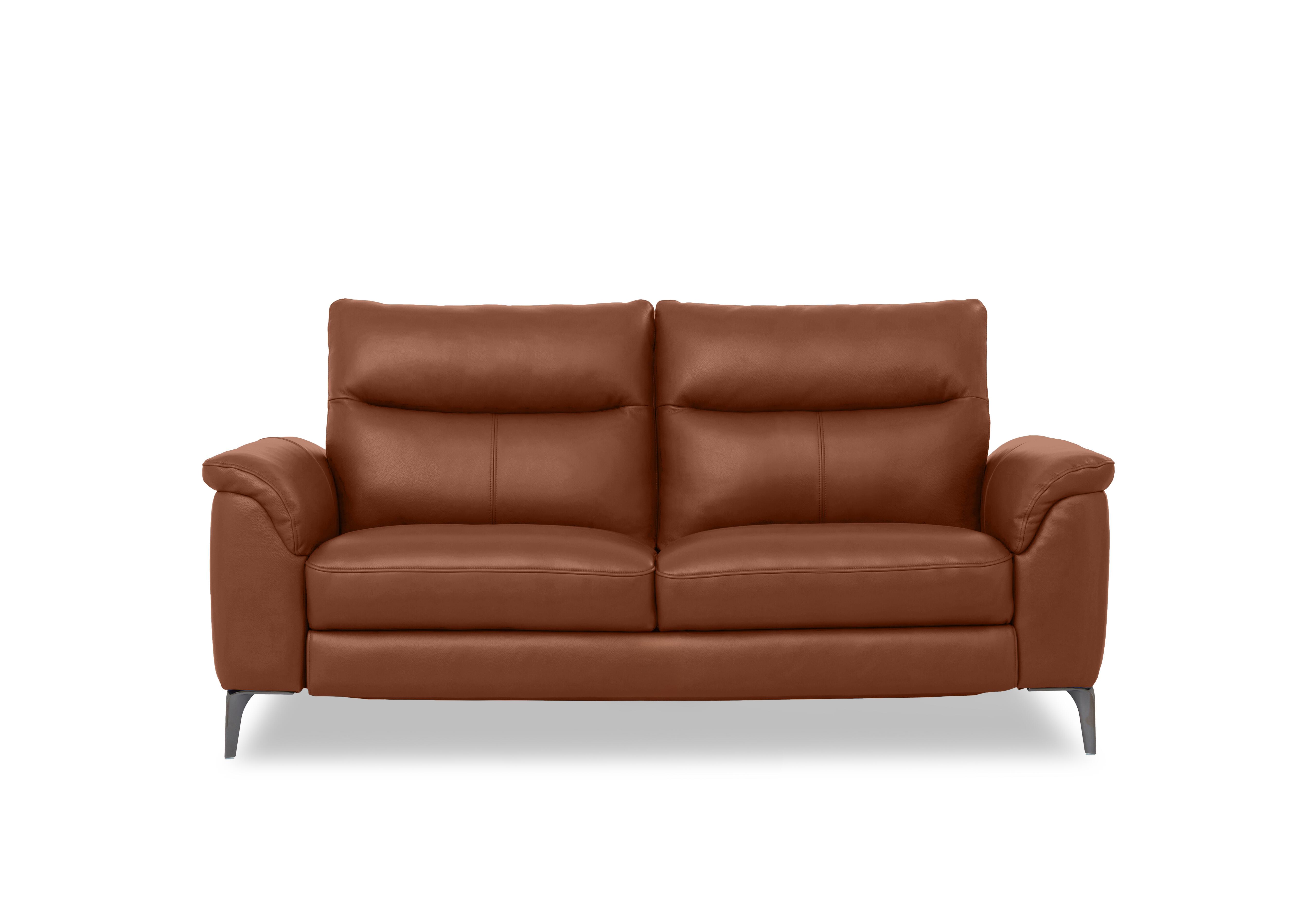 Morgan Leather 3 Seater Sofa in Montana Butterscotch Cat-60/07 on Furniture Village