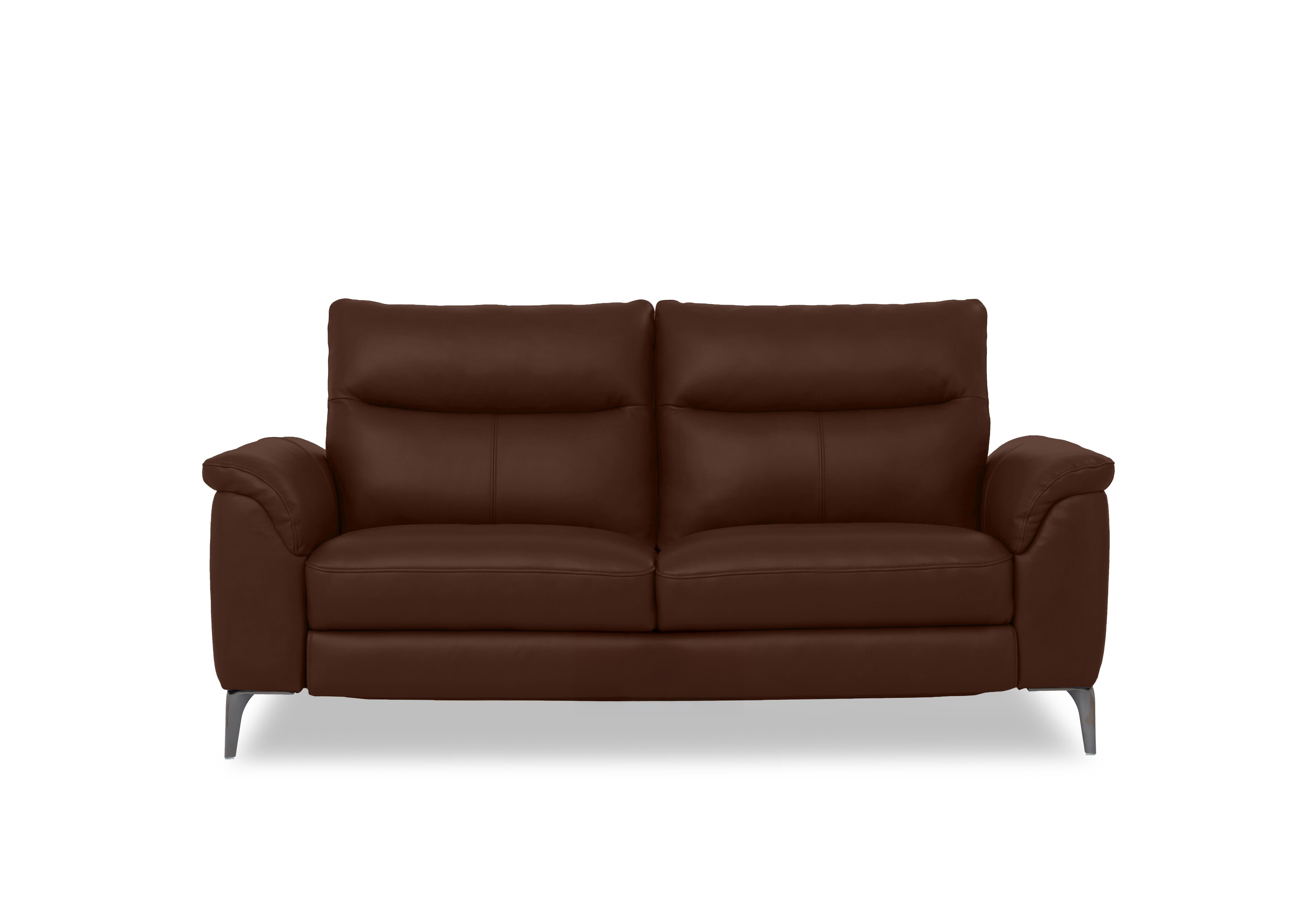 Morgan Leather 3 Seater Sofa in Montana Chocolate Cat-60/08 on Furniture Village