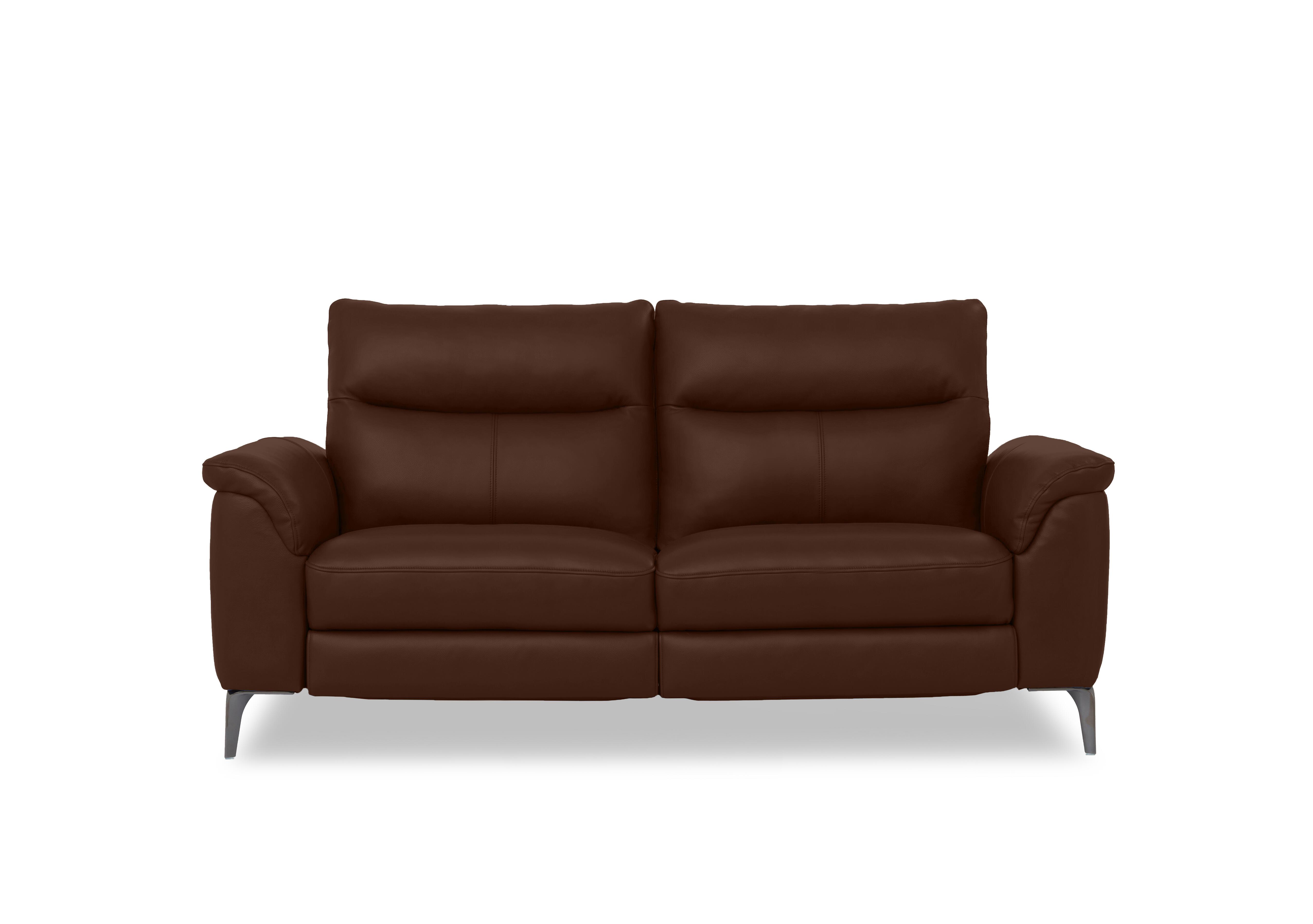 Morgan Leather 3 Seater Sofa in Montana Chocolate Cat-60/08 on Furniture Village