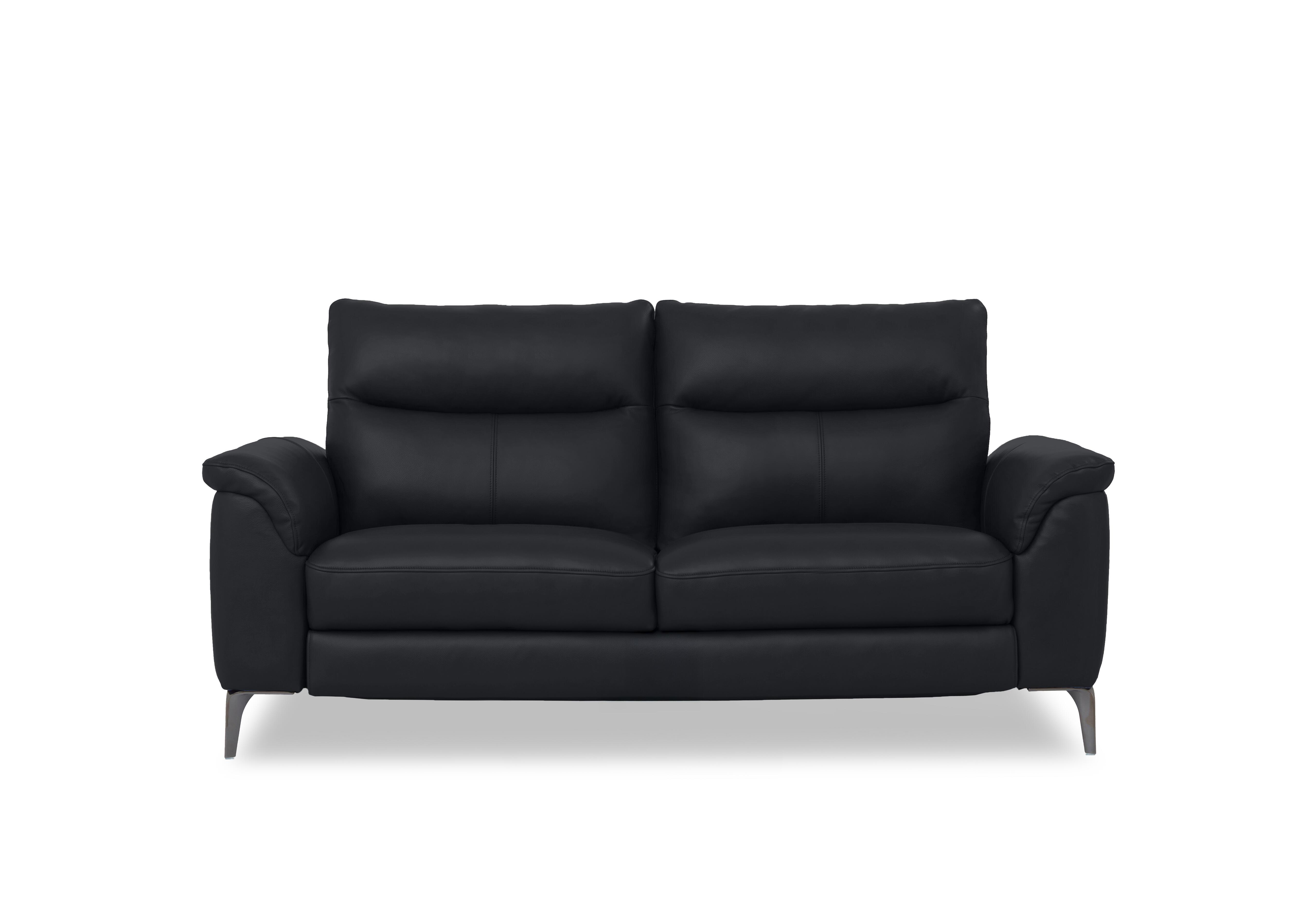 Morgan Leather 3 Seater Sofa in Montana Lavender Gry Cat-60/18 on Furniture Village