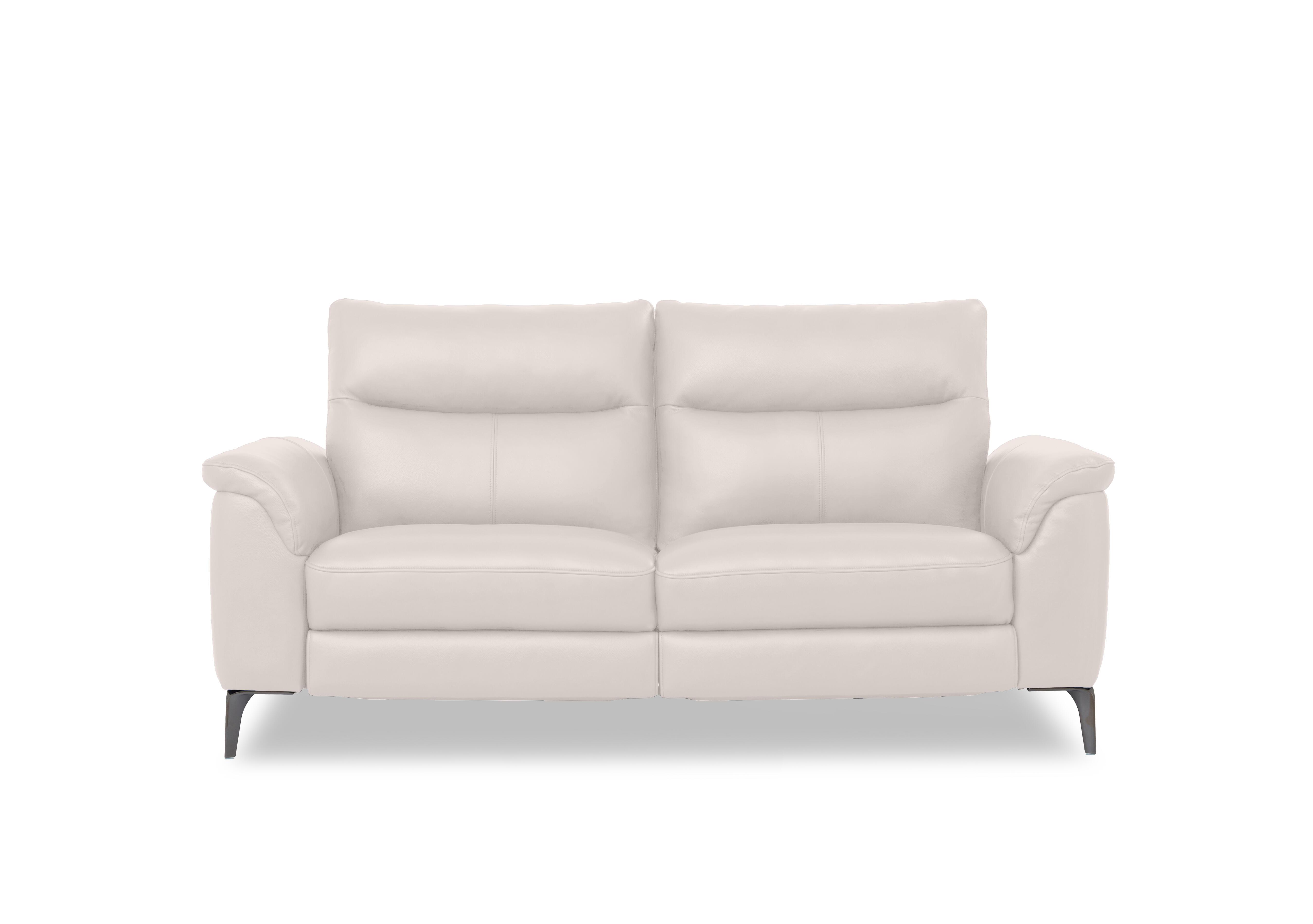 Morgan Leather 3 Seater Sofa in Oslo Cotton Cat-40/13 on Furniture Village