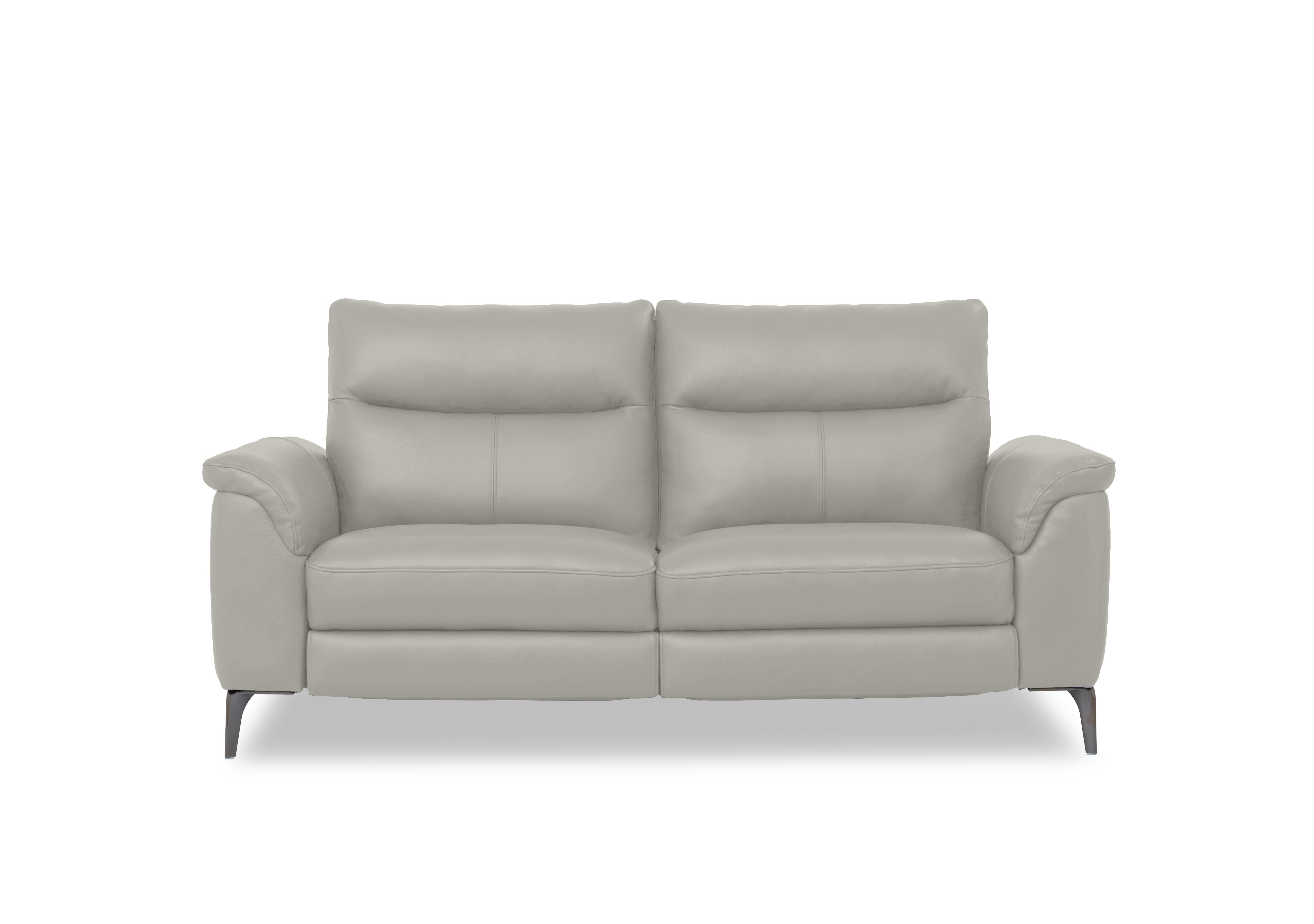 Morgan Leather 3 Seater Sofa in Oslo Lead Grey Cat-40/31 on Furniture Village