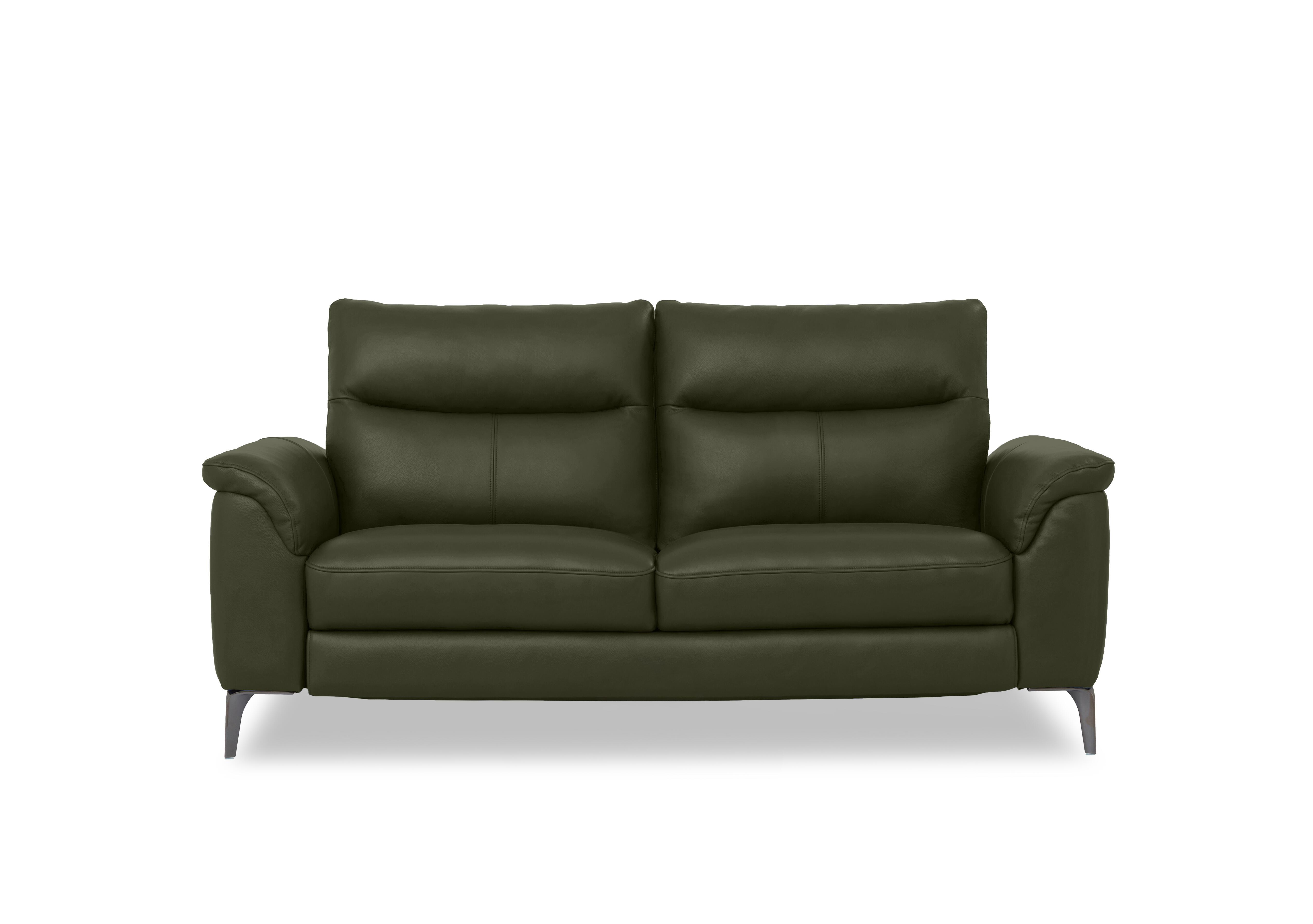 Morgan Leather 3 Seater Sofa in Oslo Pine Cat-40/10 on Furniture Village