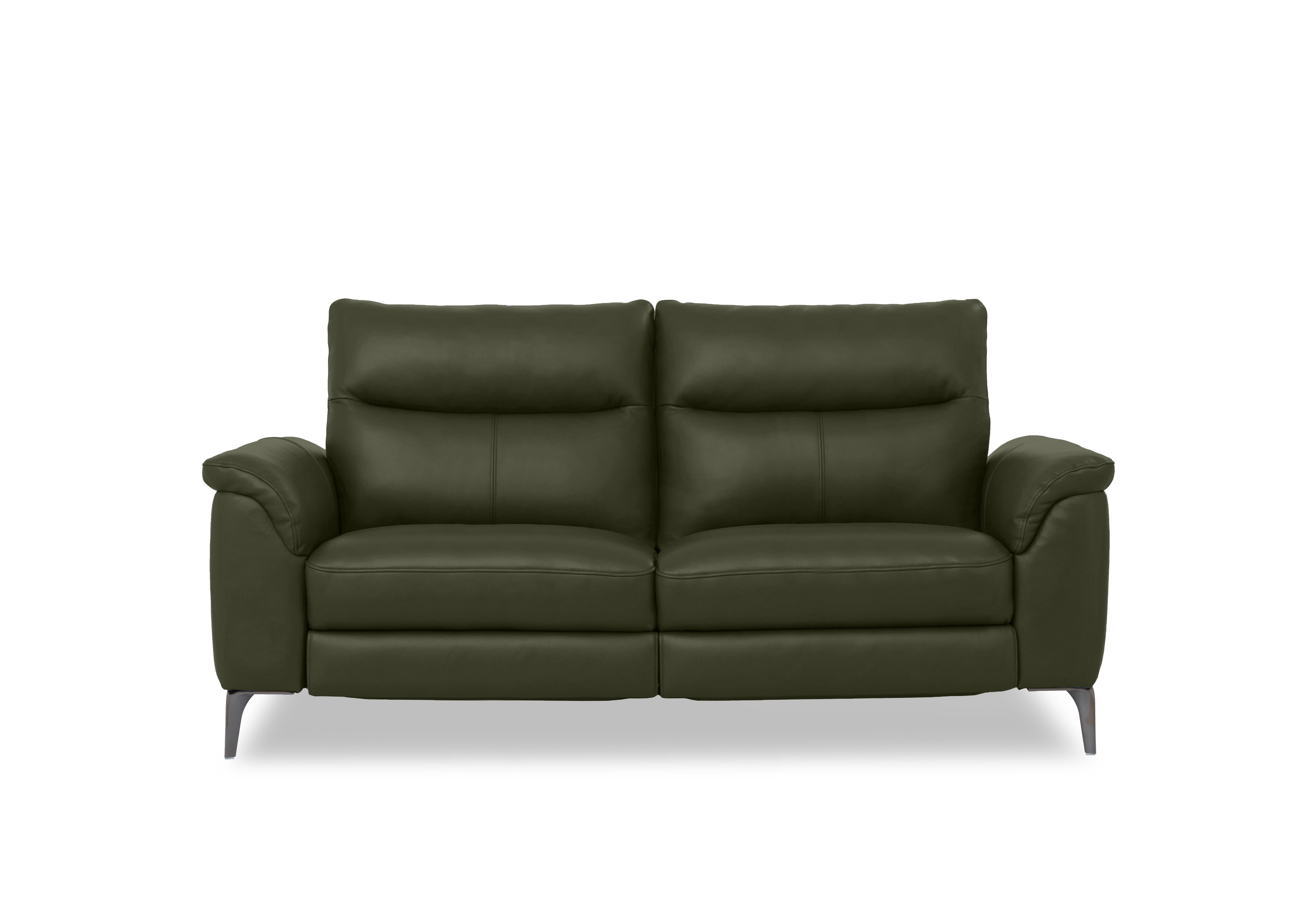 Morgan Leather 3 Seater Sofa in Oslo Pine Cat-40/10 on Furniture Village