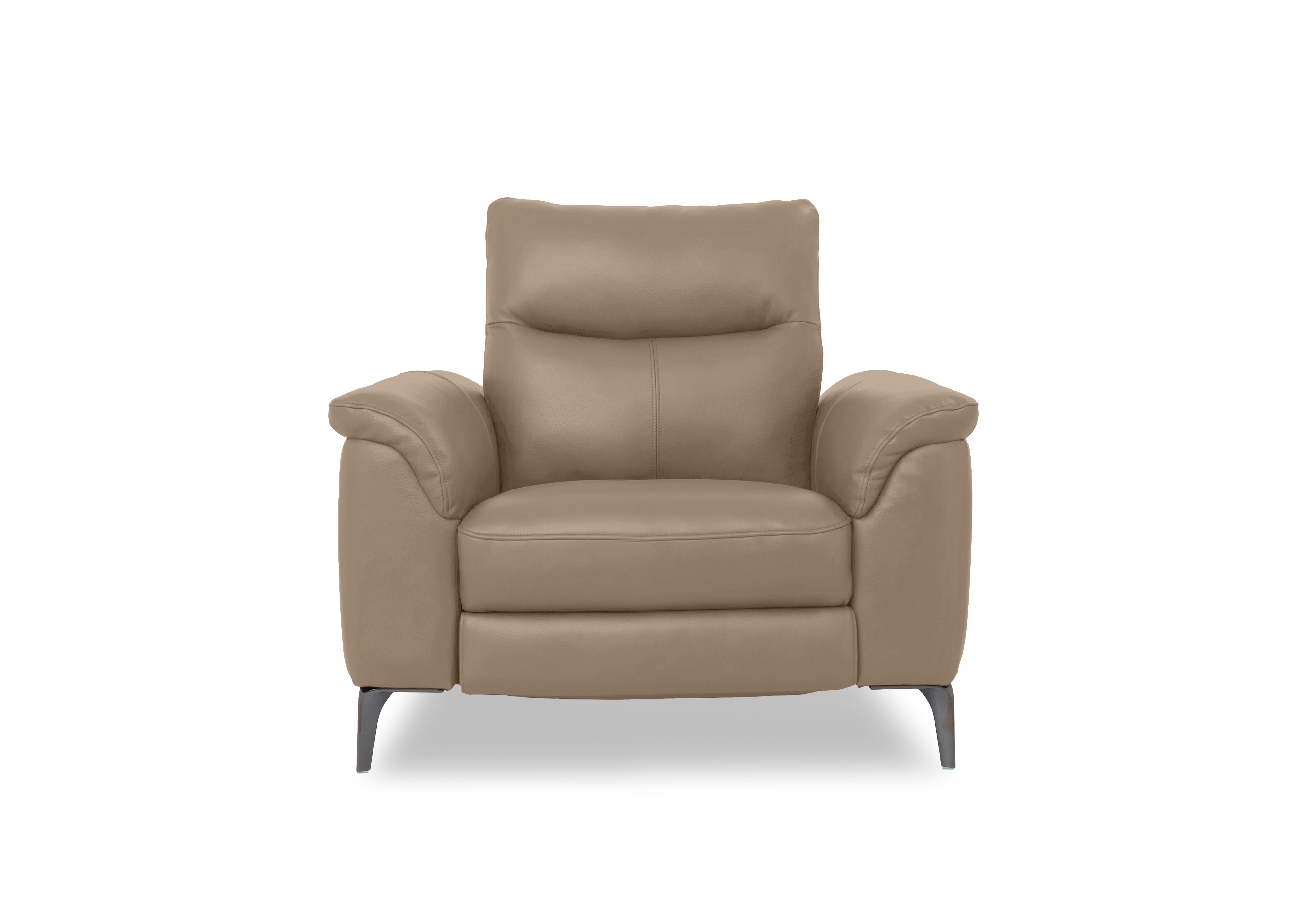 Morgan Leather Chair in Montana Barley Cat-60/06 on Furniture Village