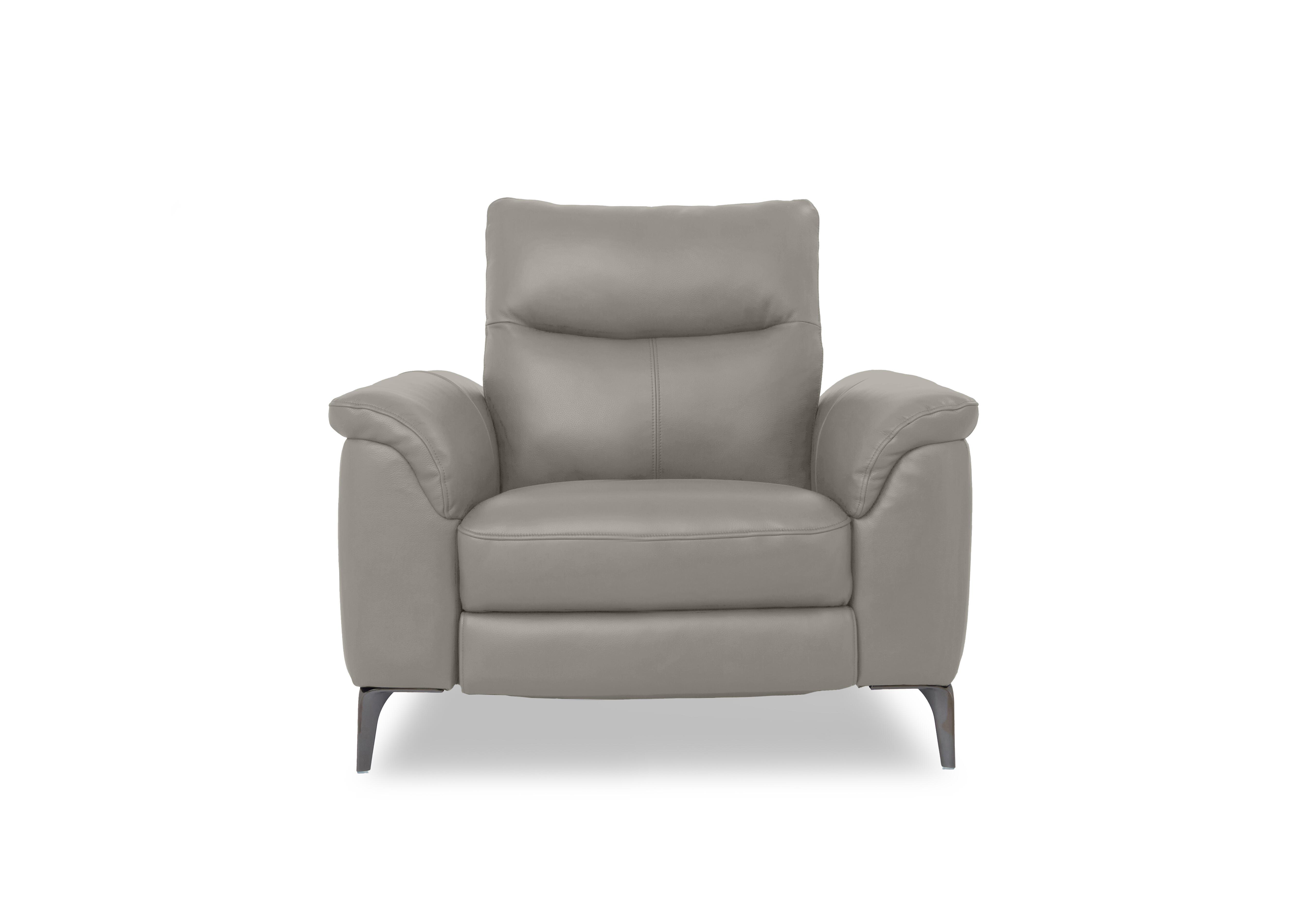 Morgan Leather Chair in Montana New Grey Cat-60/28 on Furniture Village