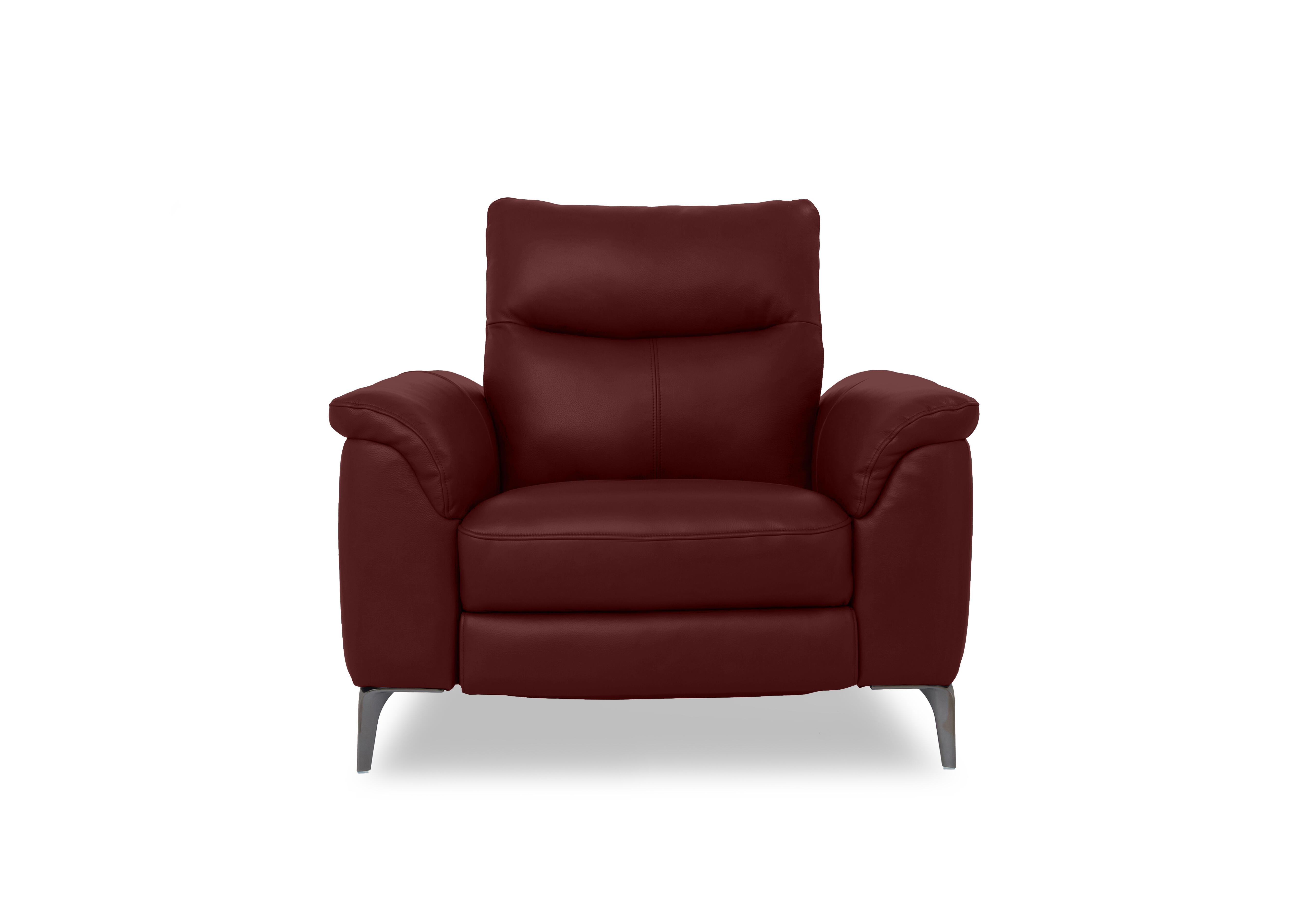 Morgan Leather Chair in Montana Ruby Cat-60/15 on Furniture Village