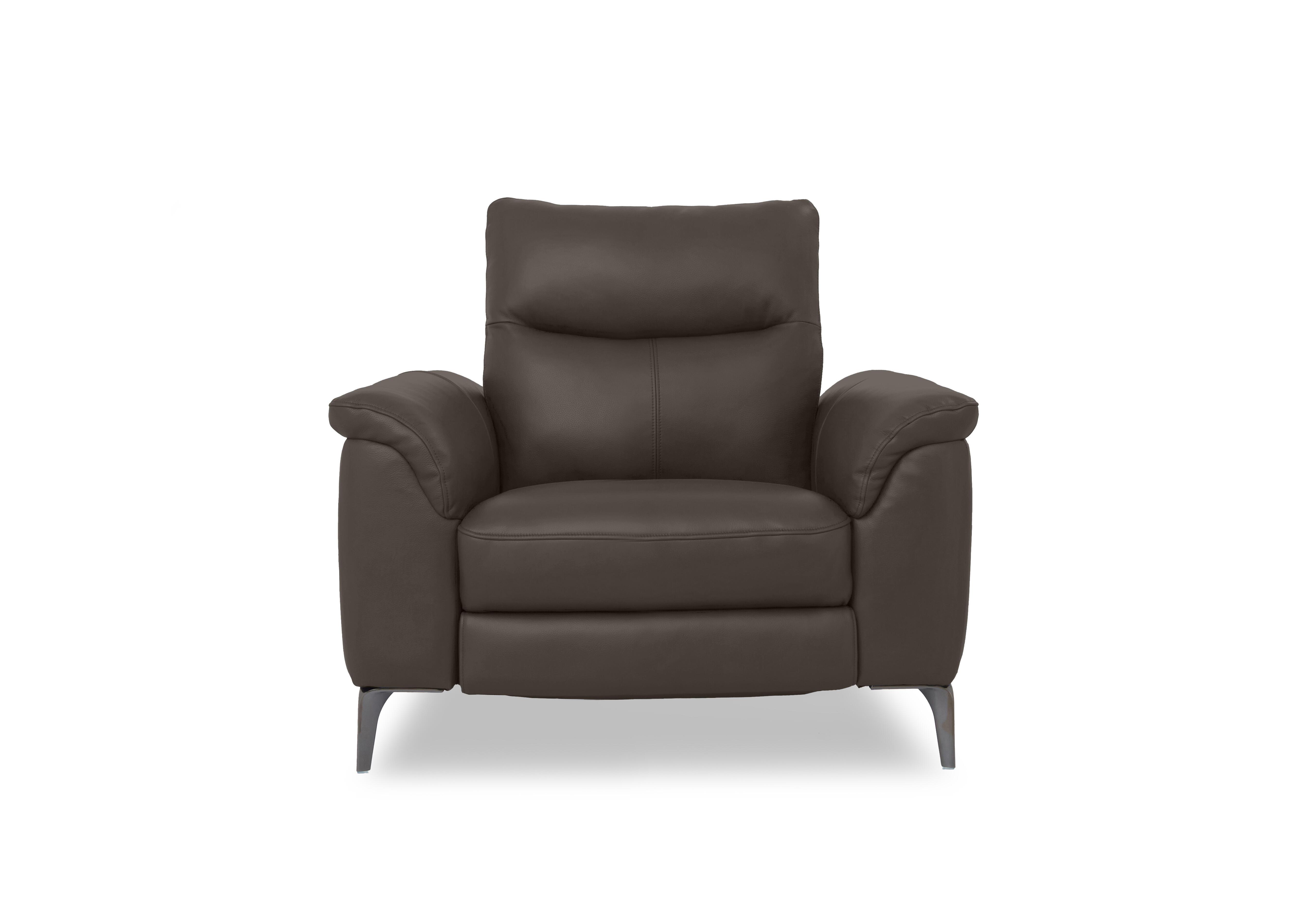 Morgan Leather Chair in Montana Storm Cat-60/21 on Furniture Village