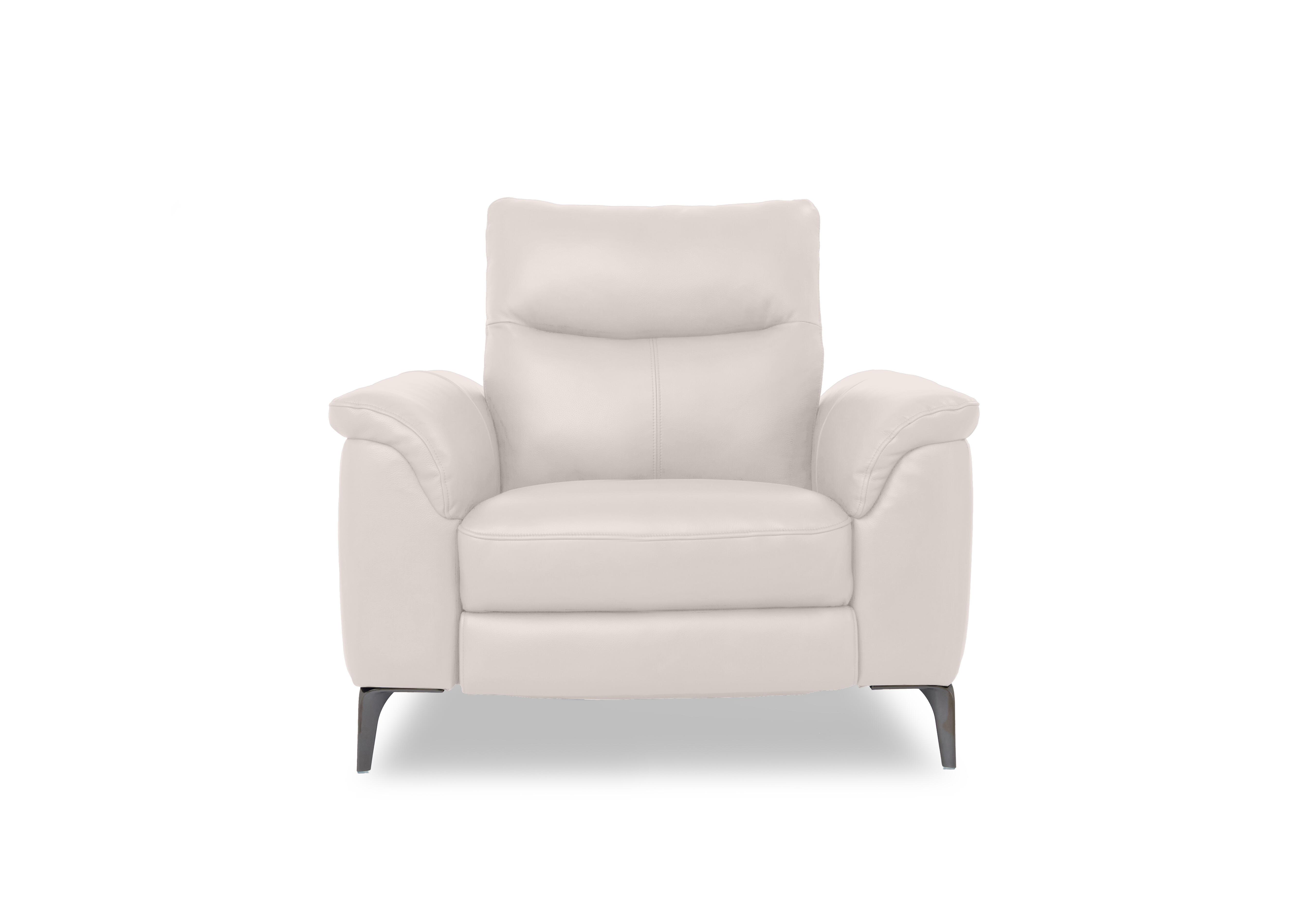 Morgan Leather Chair in Oslo Cotton Cat-40/13 on Furniture Village