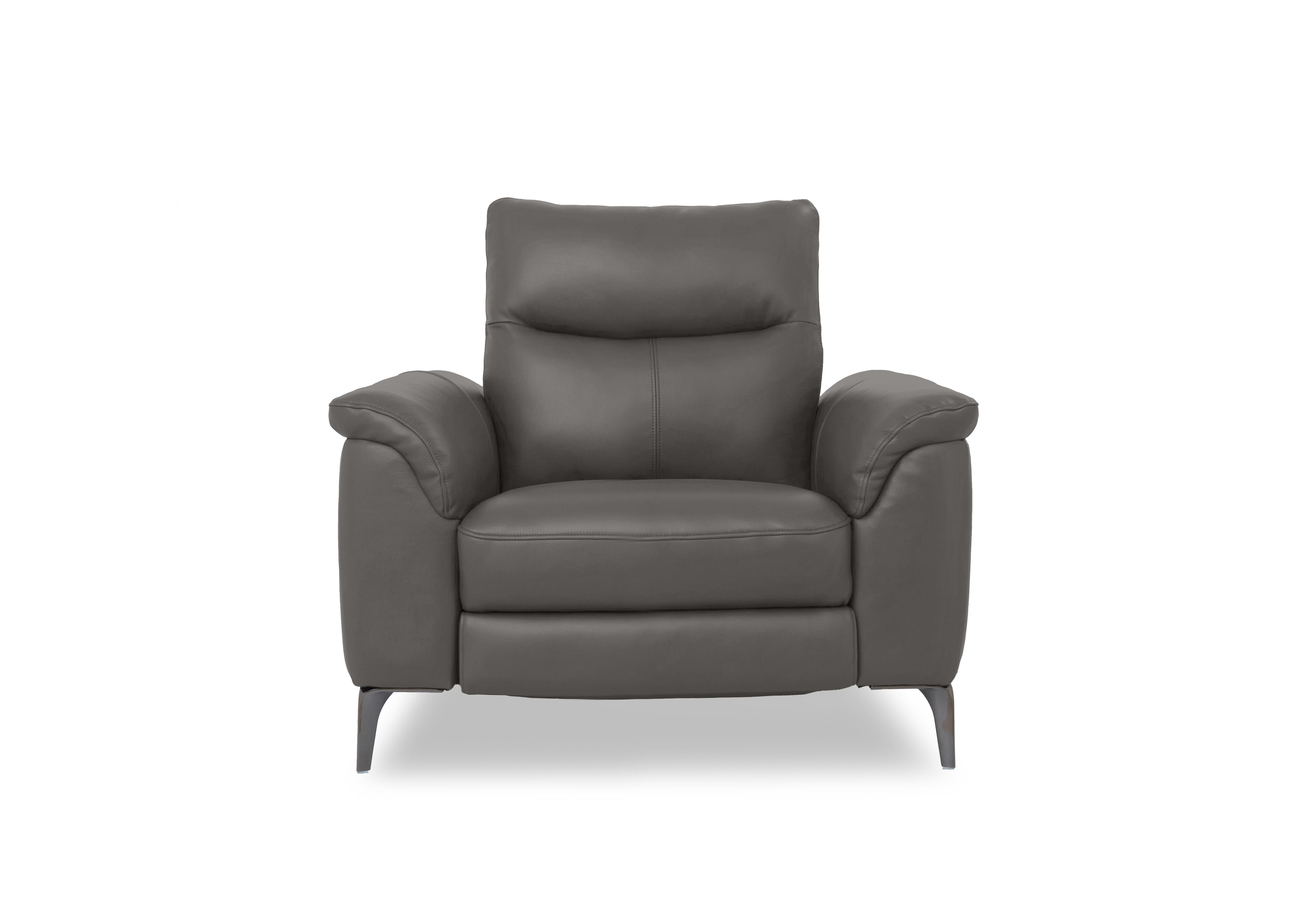 Morgan Leather Chair in Oslo Elephant Cat-40/15 on Furniture Village