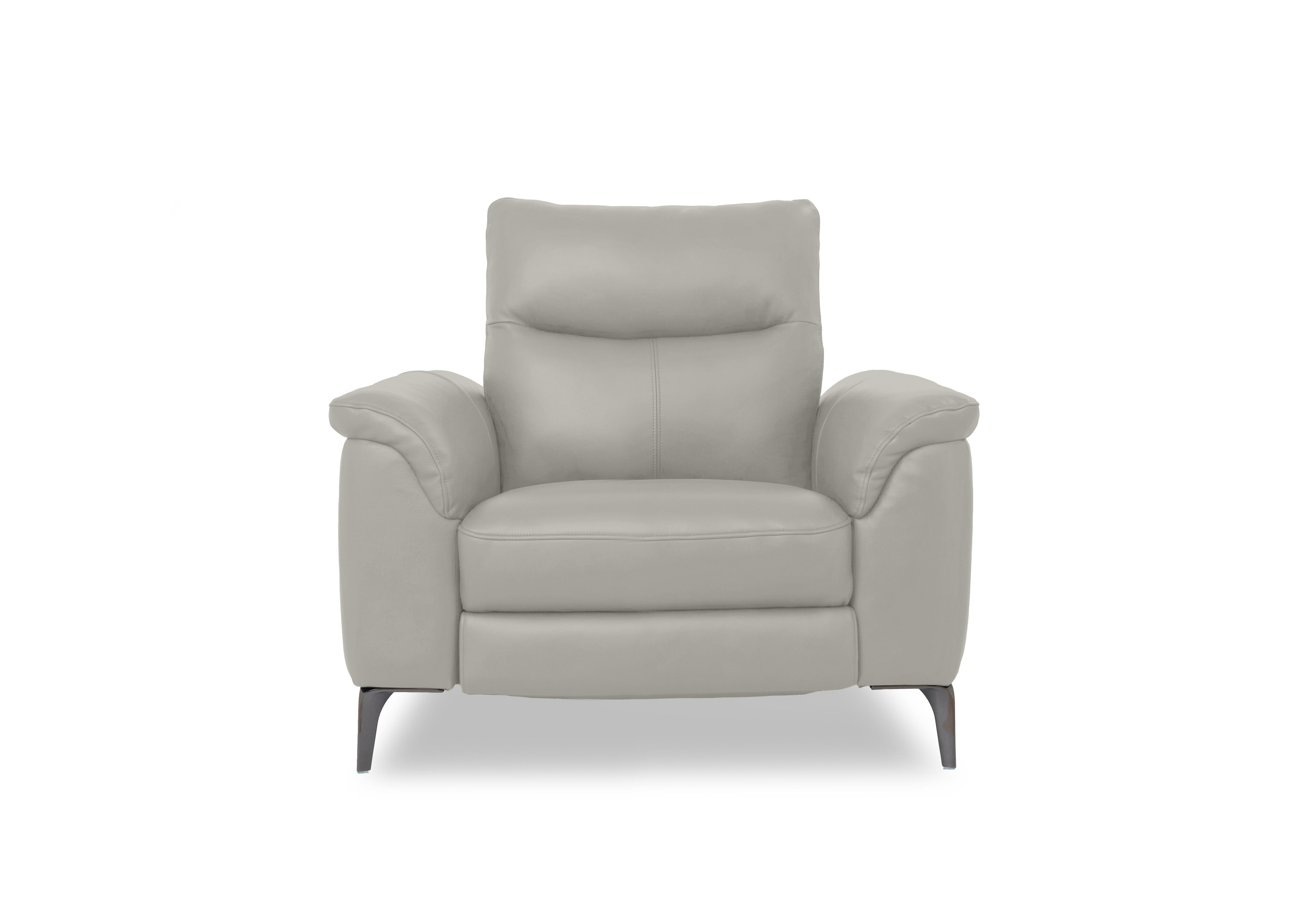 Morgan Leather Chair in Oslo Lead Grey Cat-40/31 on Furniture Village