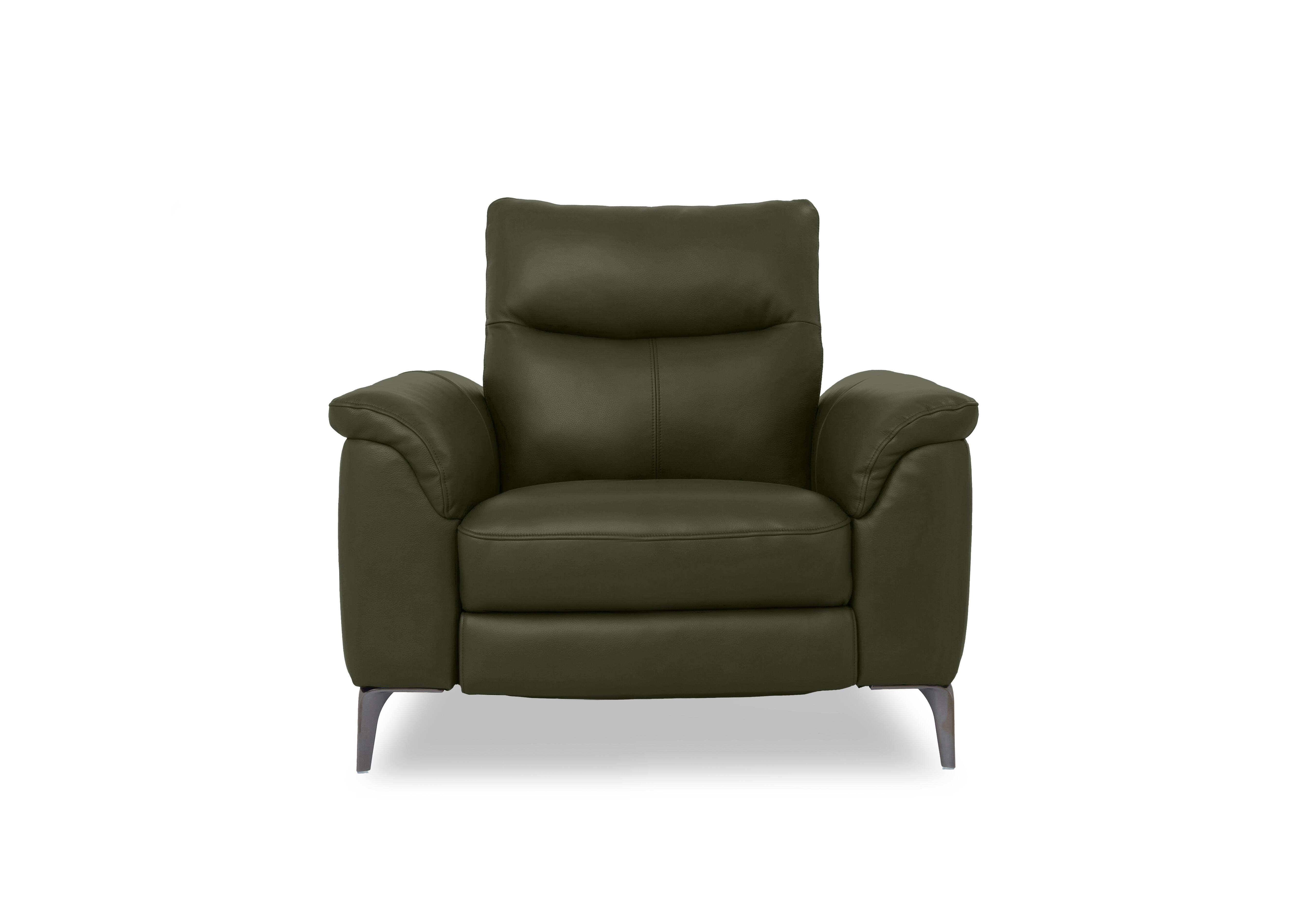 Morgan Leather Chair in Oslo Pine Cat-40/10 on Furniture Village