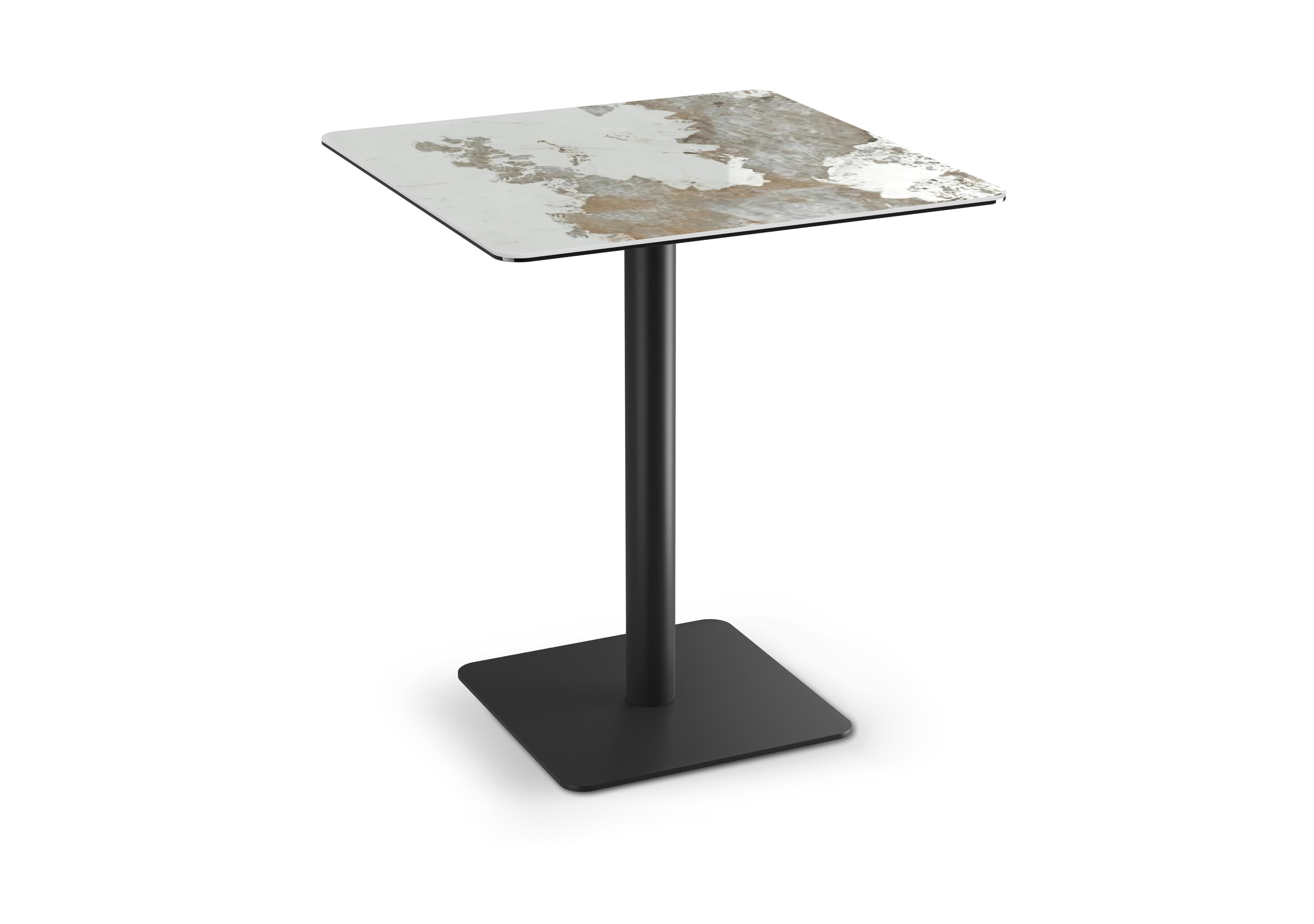 Pique Square Bar Table in Calcatta Marble on Furniture Village