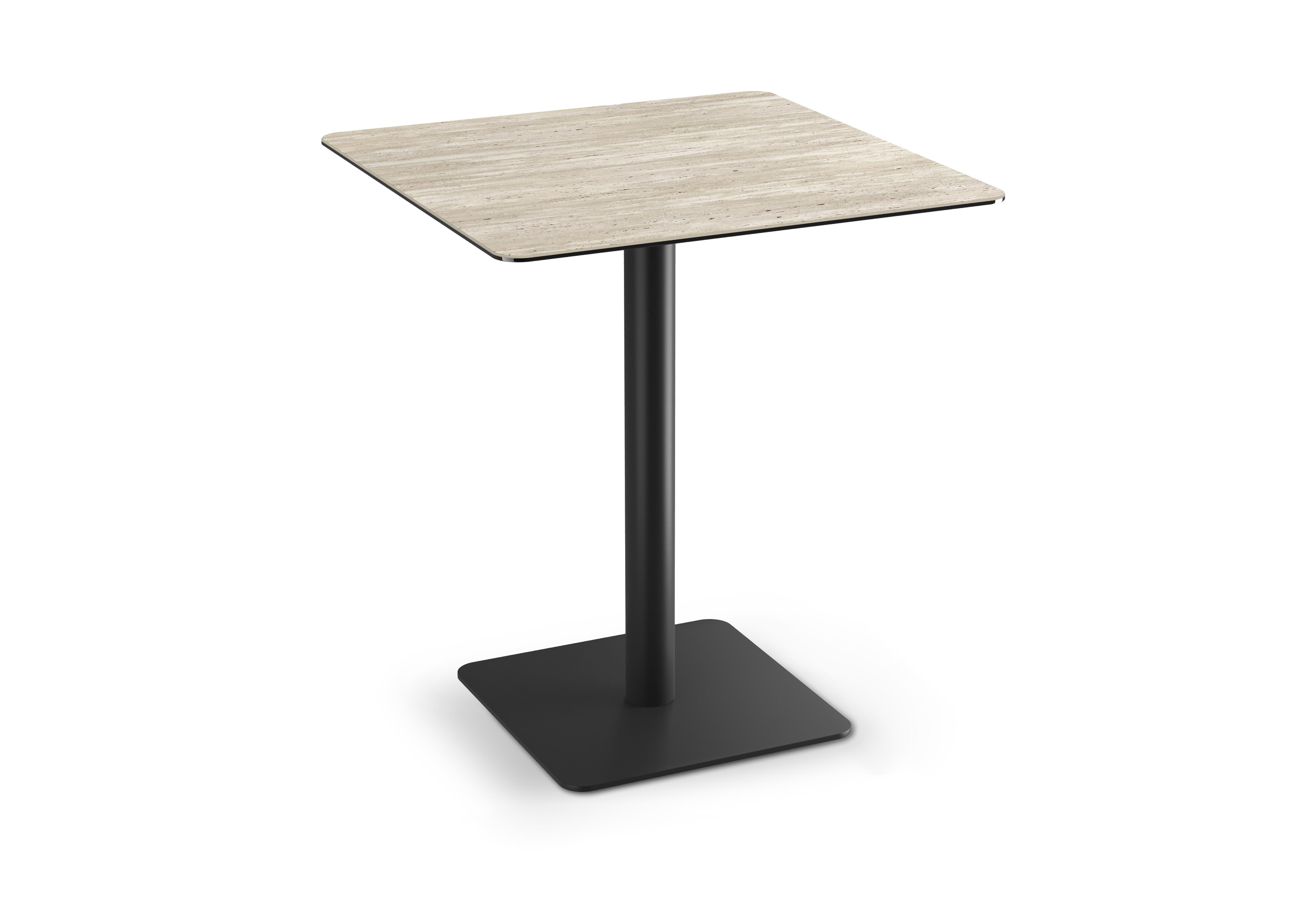 Pique Square Bar Table in Travertine on Furniture Village