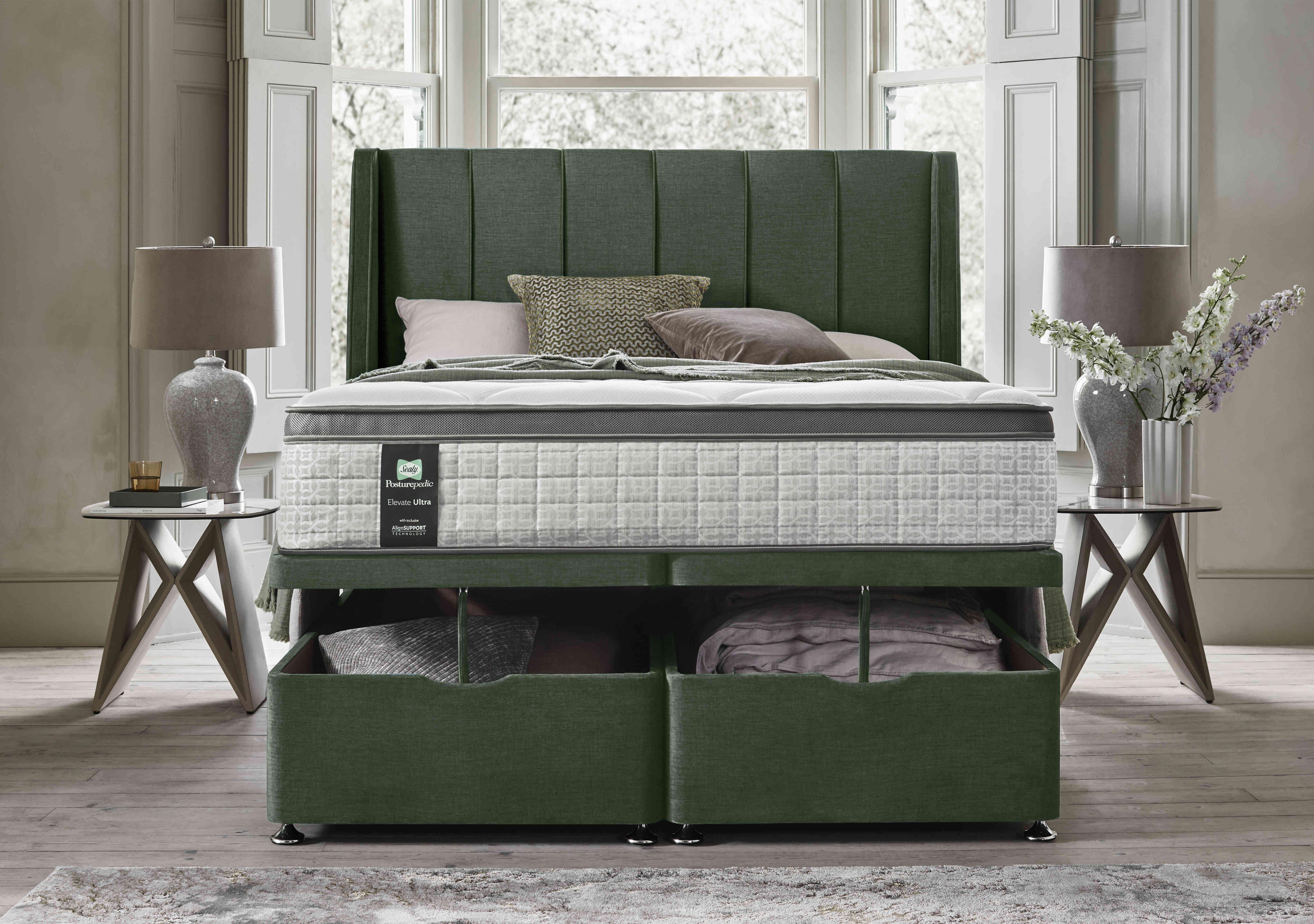 Elevate Ultra Supreme Manual End Ottoman Divan Set in  on Furniture Village