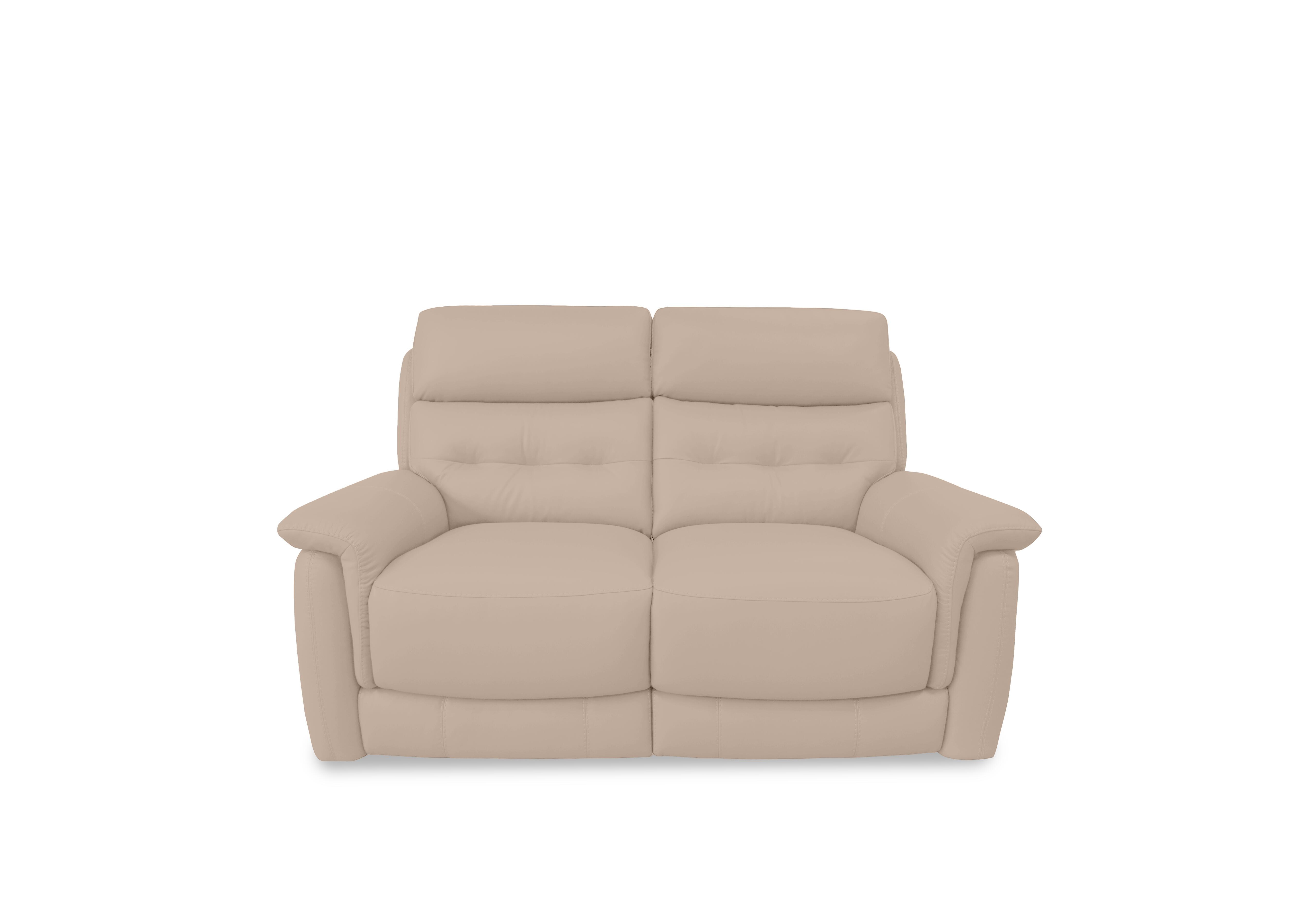 Springer Leather 2 Seater Sofa in Bv-039c Pebble on Furniture Village