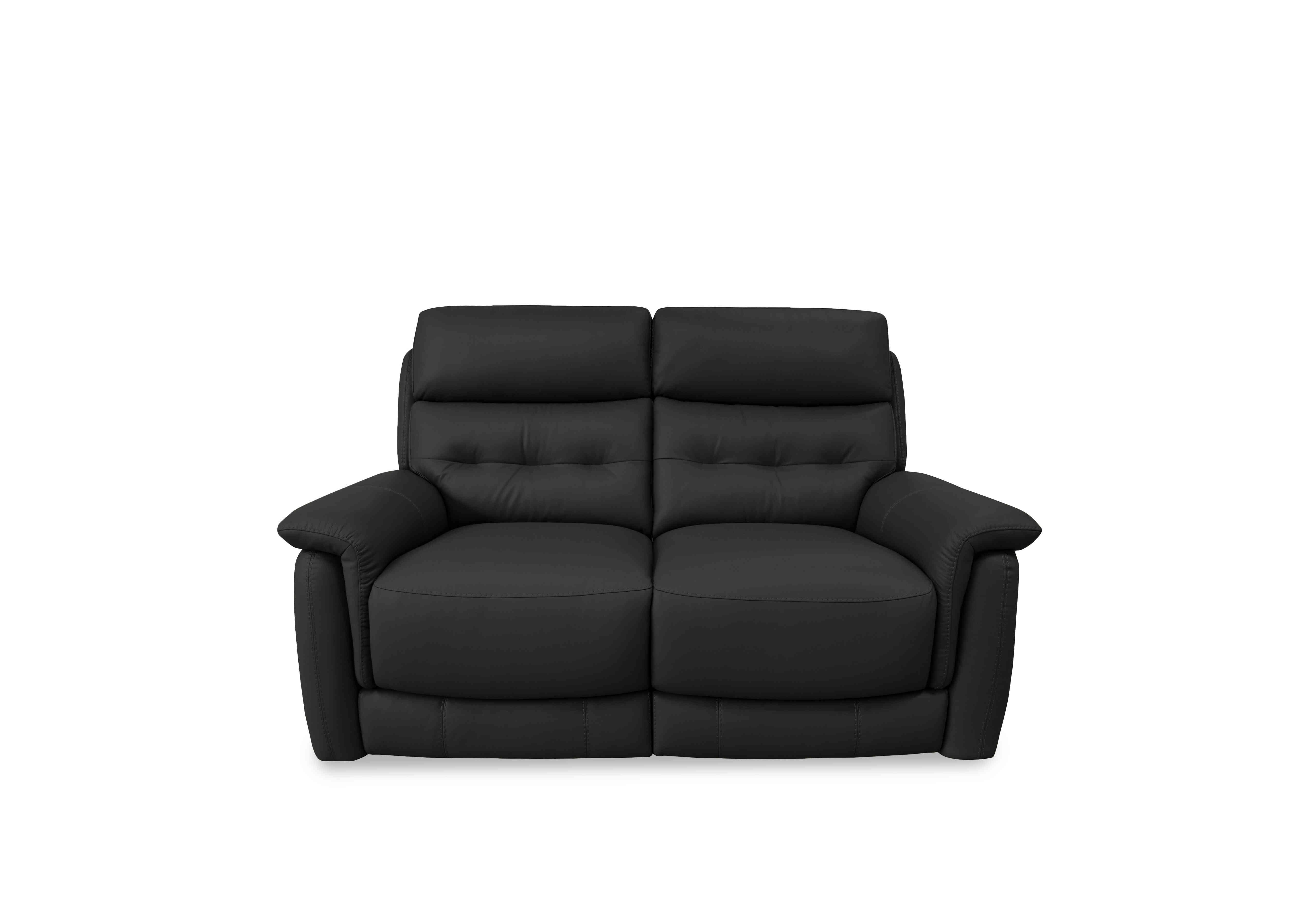 Springer Leather 2 Seater Sofa in Bv-3500 Classic Black on Furniture Village