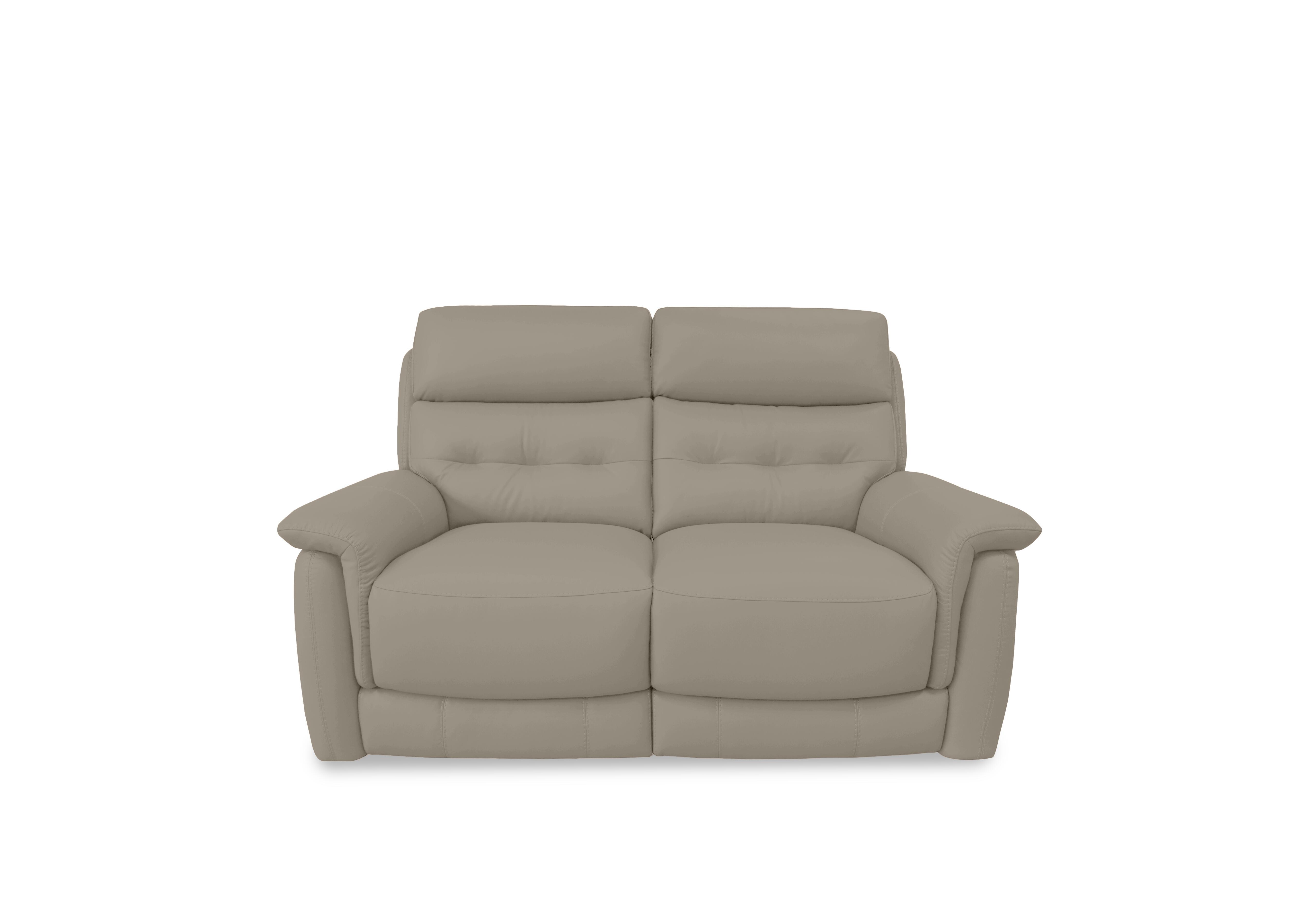 Springer Leather 2 Seater Sofa in Bv-722a Taupe on Furniture Village