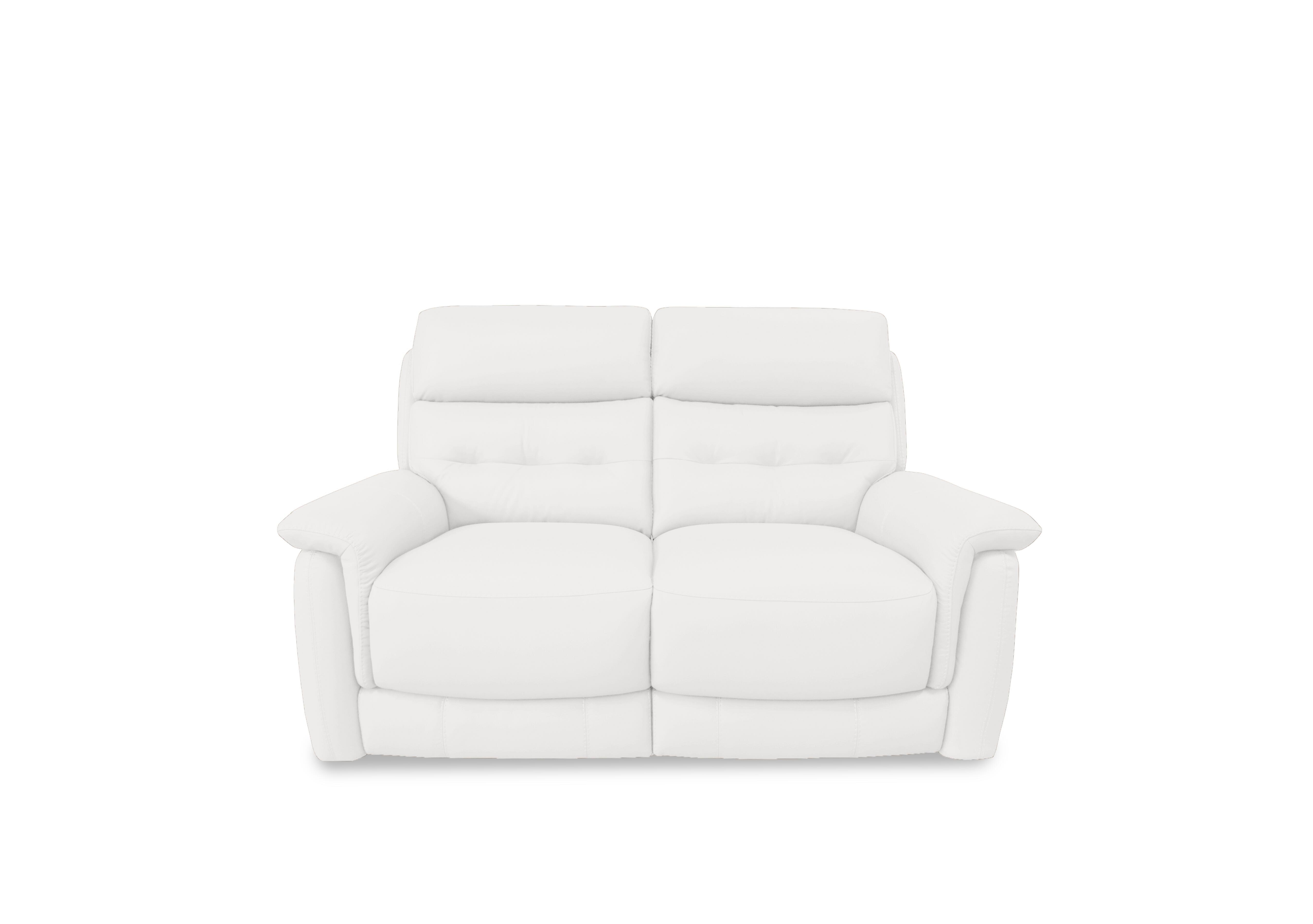 Springer Leather 2 Seater Sofa in Bv-744d Star White on Furniture Village