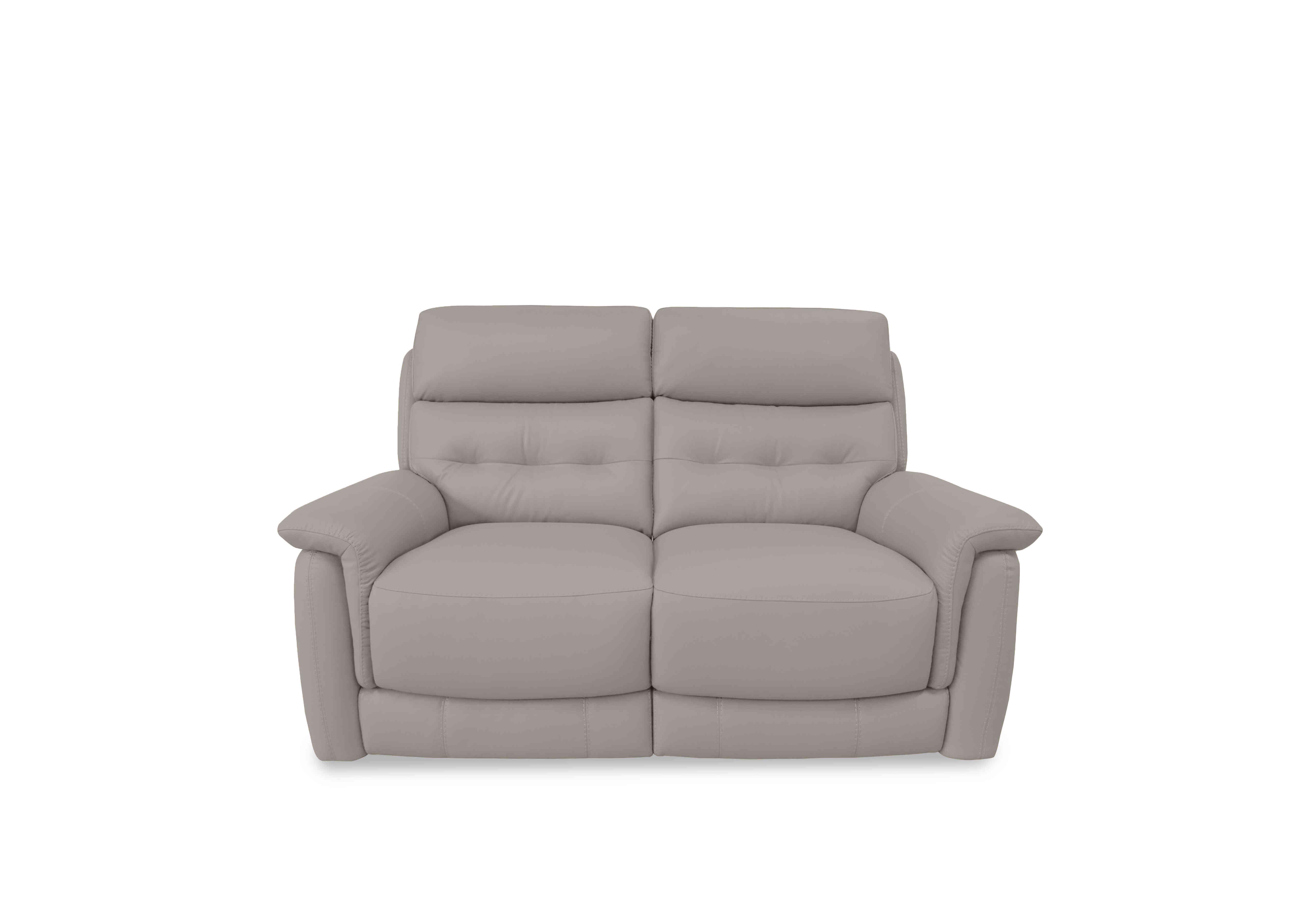 Springer Leather 2 Seater Sofa in Bv-946b Silver Grey on Furniture Village