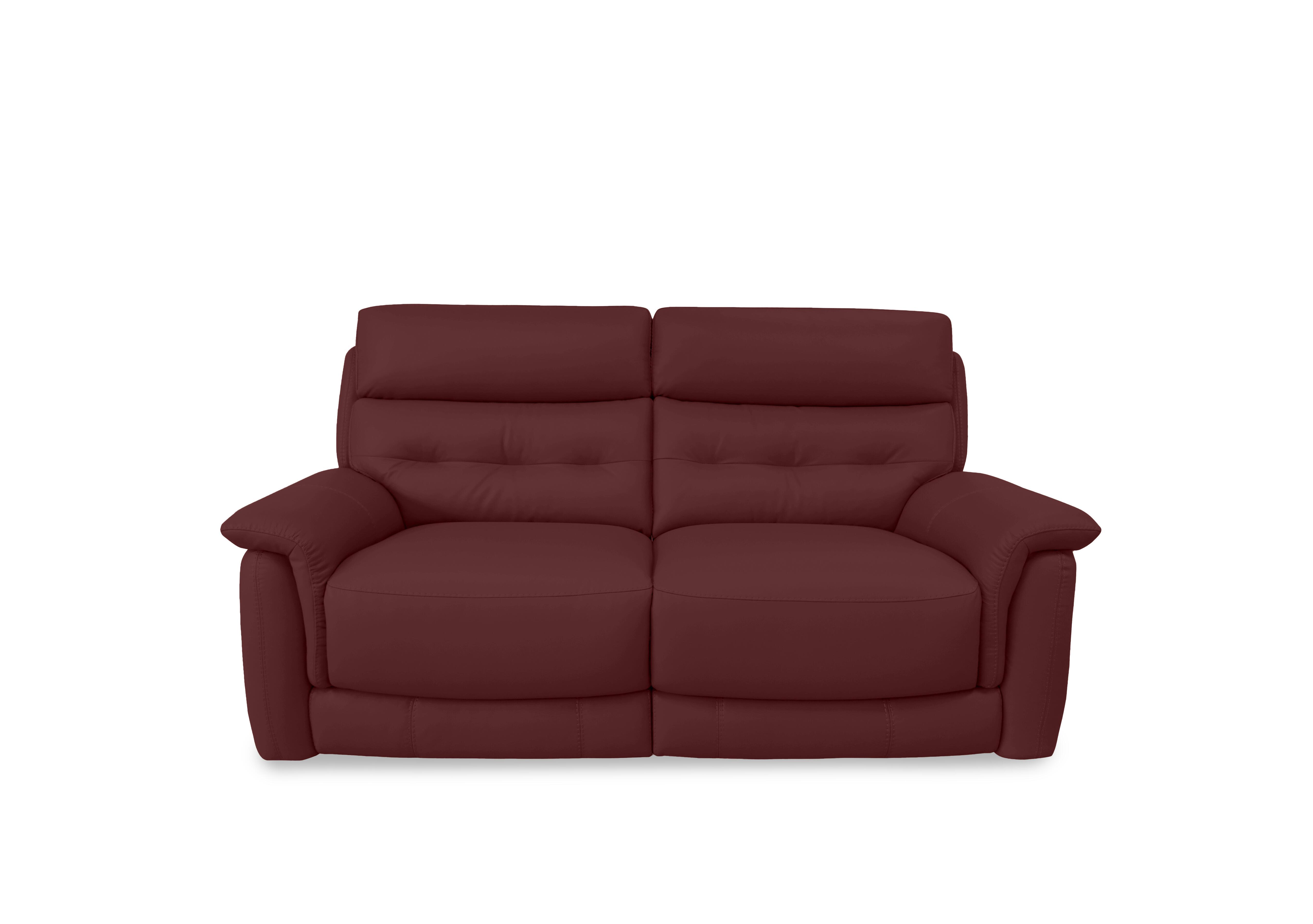 Springer Leather 3 Seater Sofa in Bv-035c Deep Red on Furniture Village