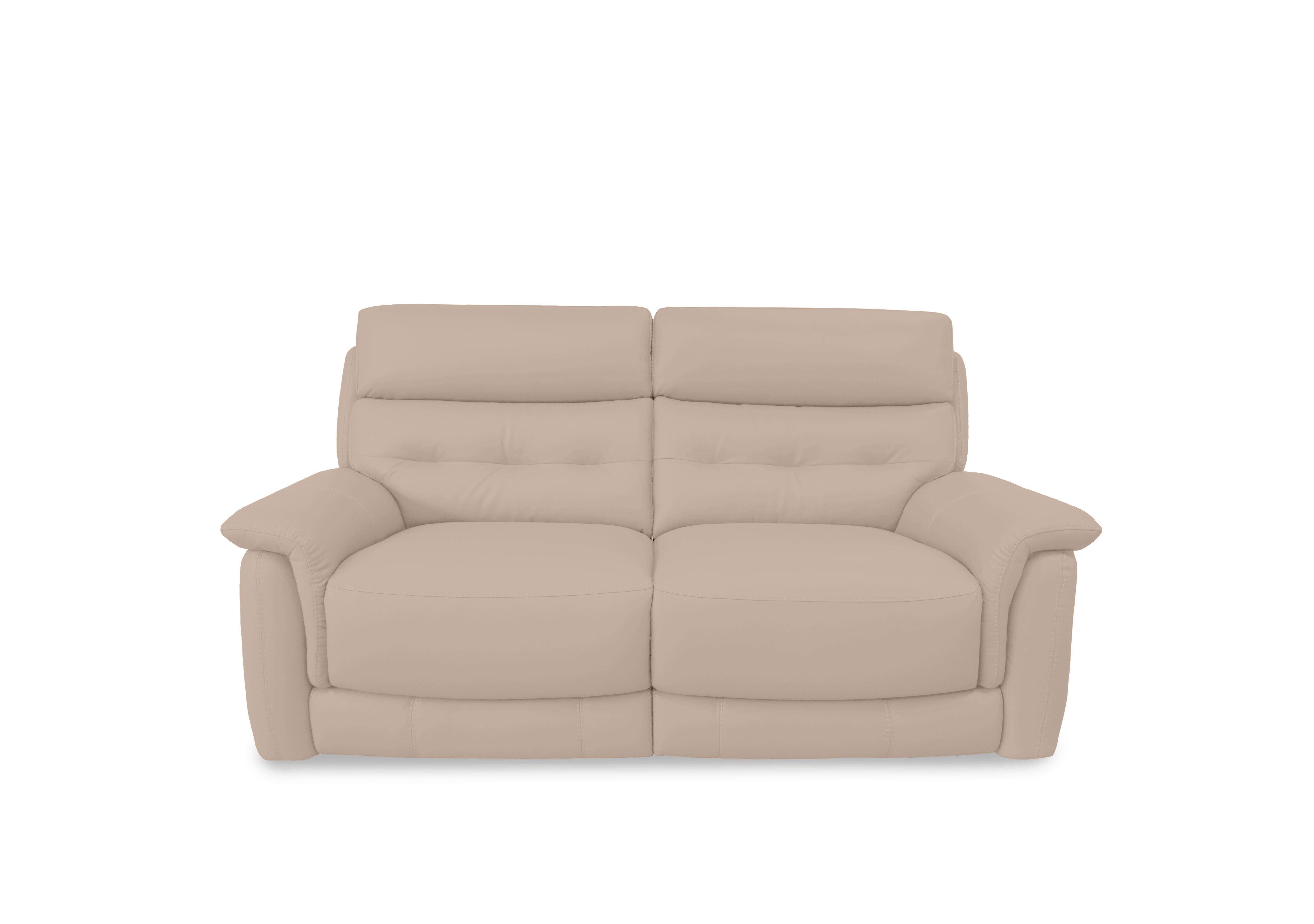 Springer Leather 3 Seater Sofa in Bv-039c Pebble on Furniture Village