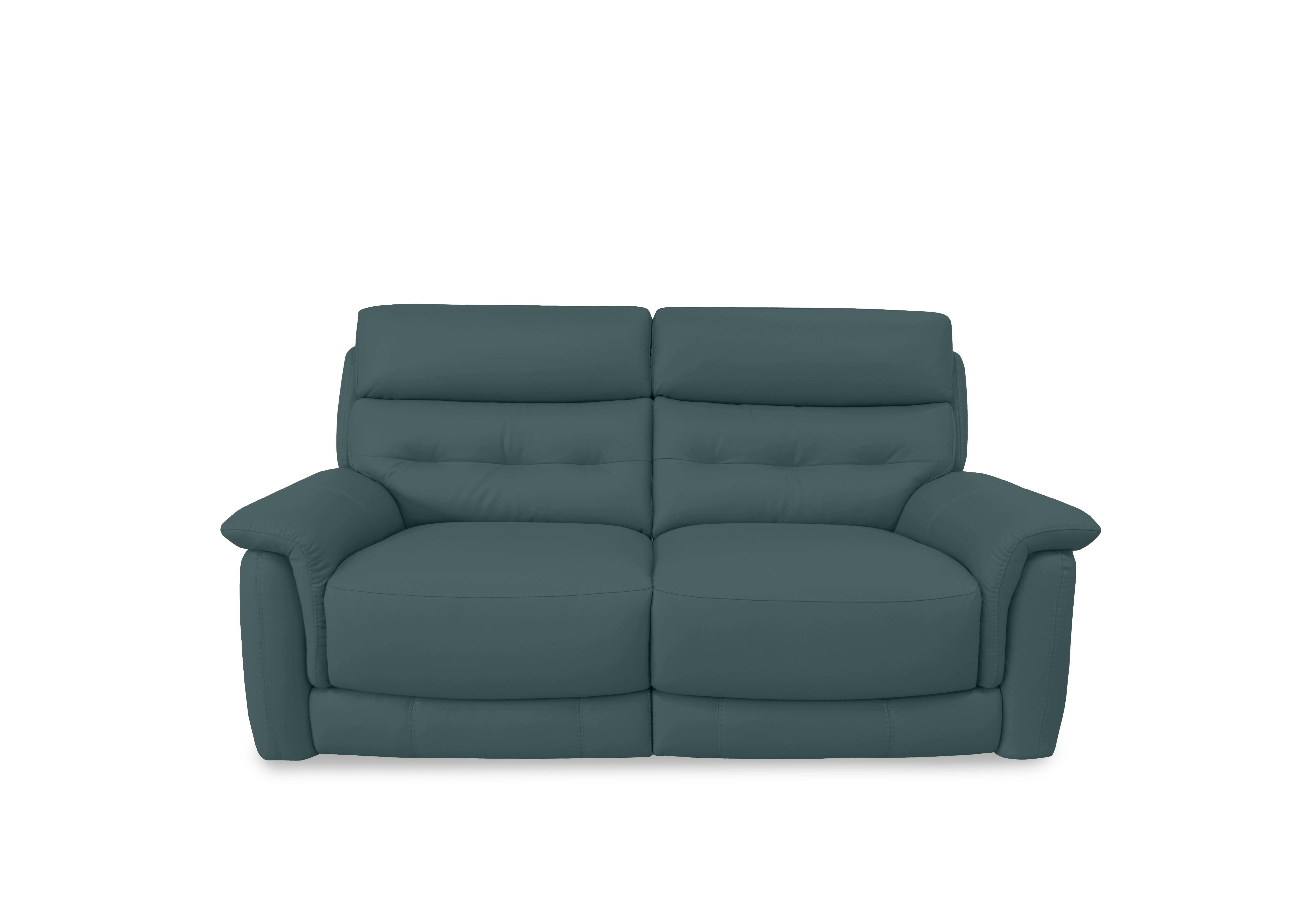Springer Leather 3 Seater Sofa in Bv-301e Lake Green on Furniture Village