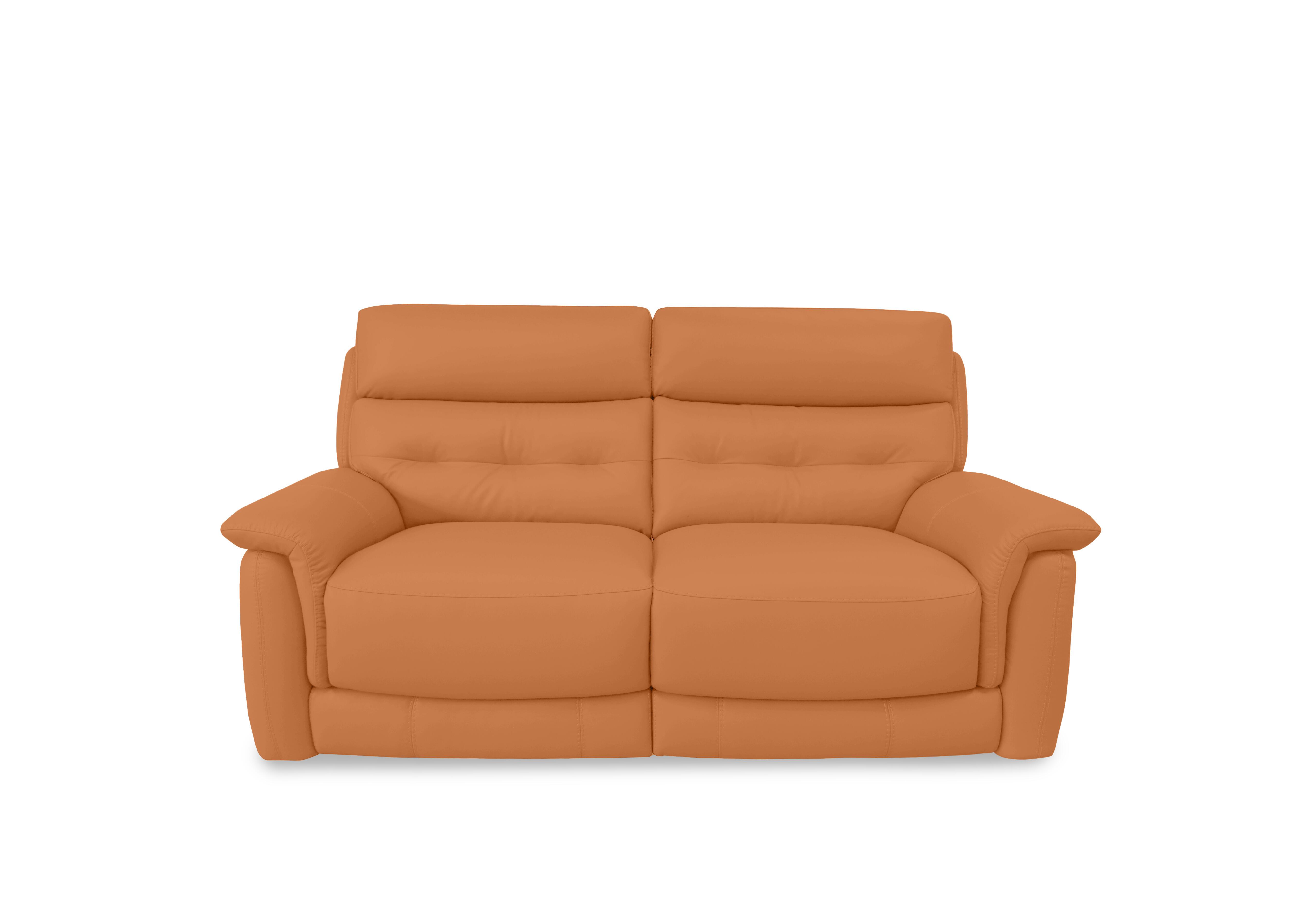 Springer Leather 3 Seater Sofa in Bv-335e Honey Yellow on Furniture Village