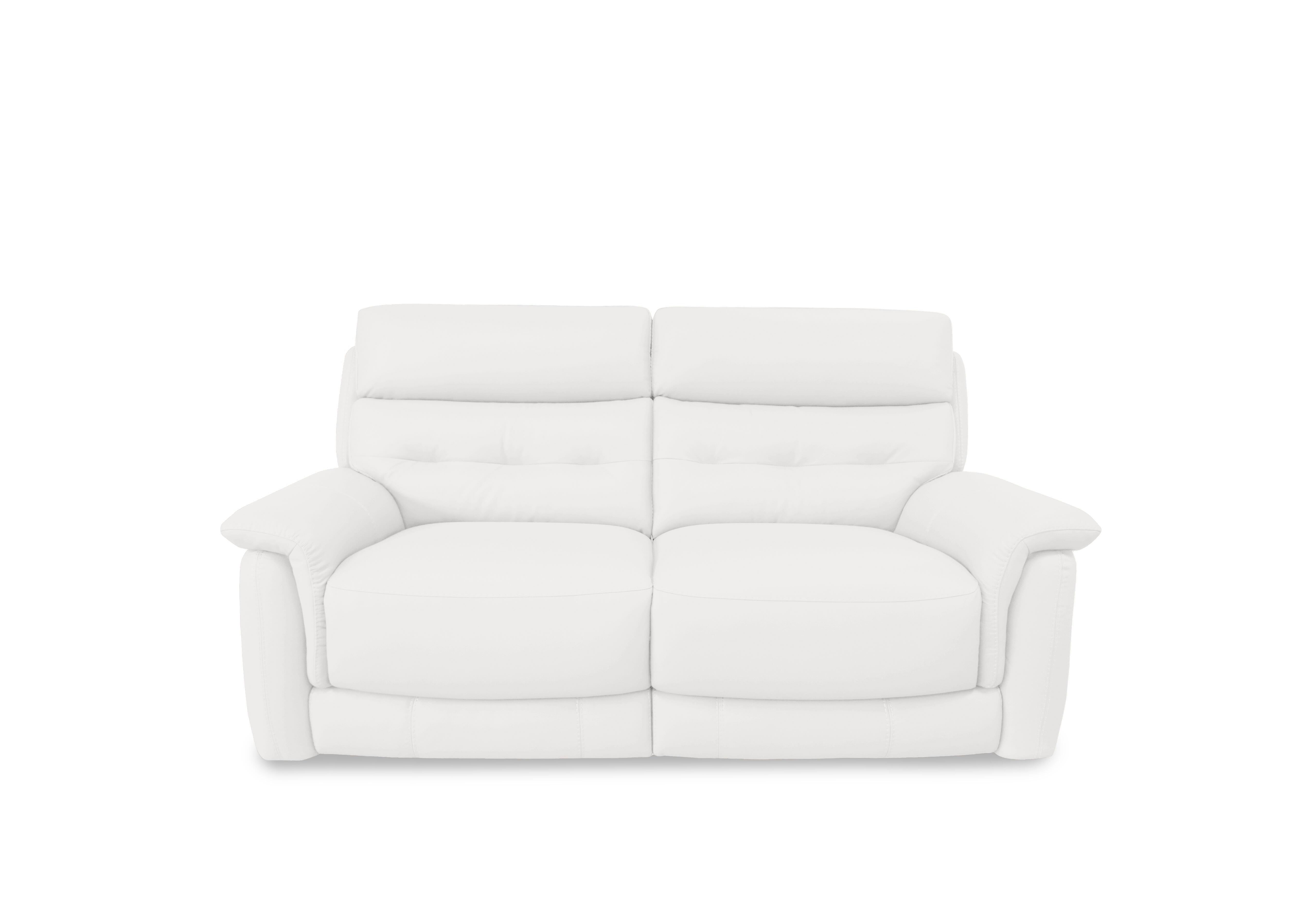 Springer Leather 3 Seater Sofa in Bv-744d Star White on Furniture Village