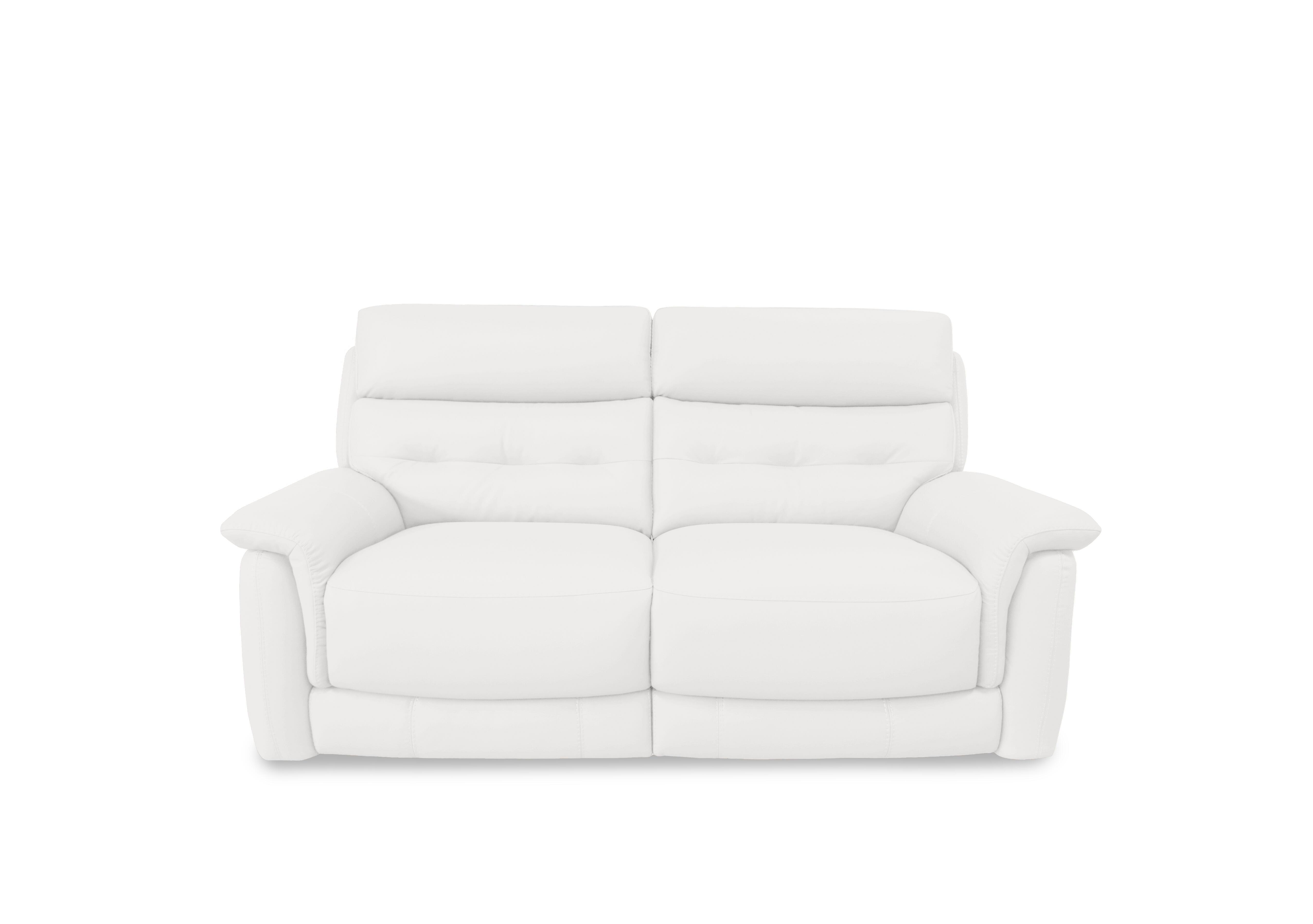 Springer Leather 3 Seater Sofa in Bv-744d Star White on Furniture Village