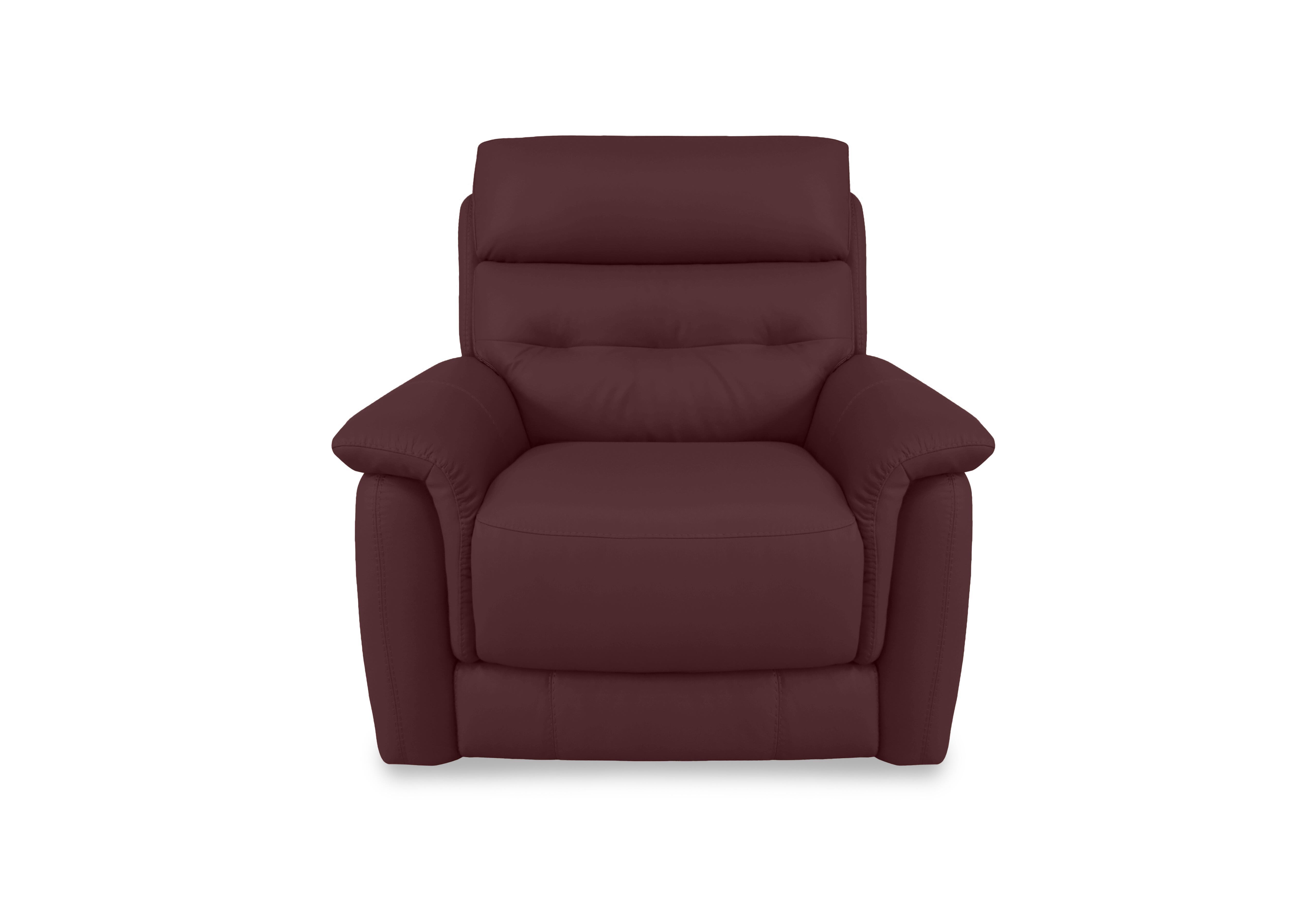 Springer Leather Armchair in Bv-035c Deep Red on Furniture Village