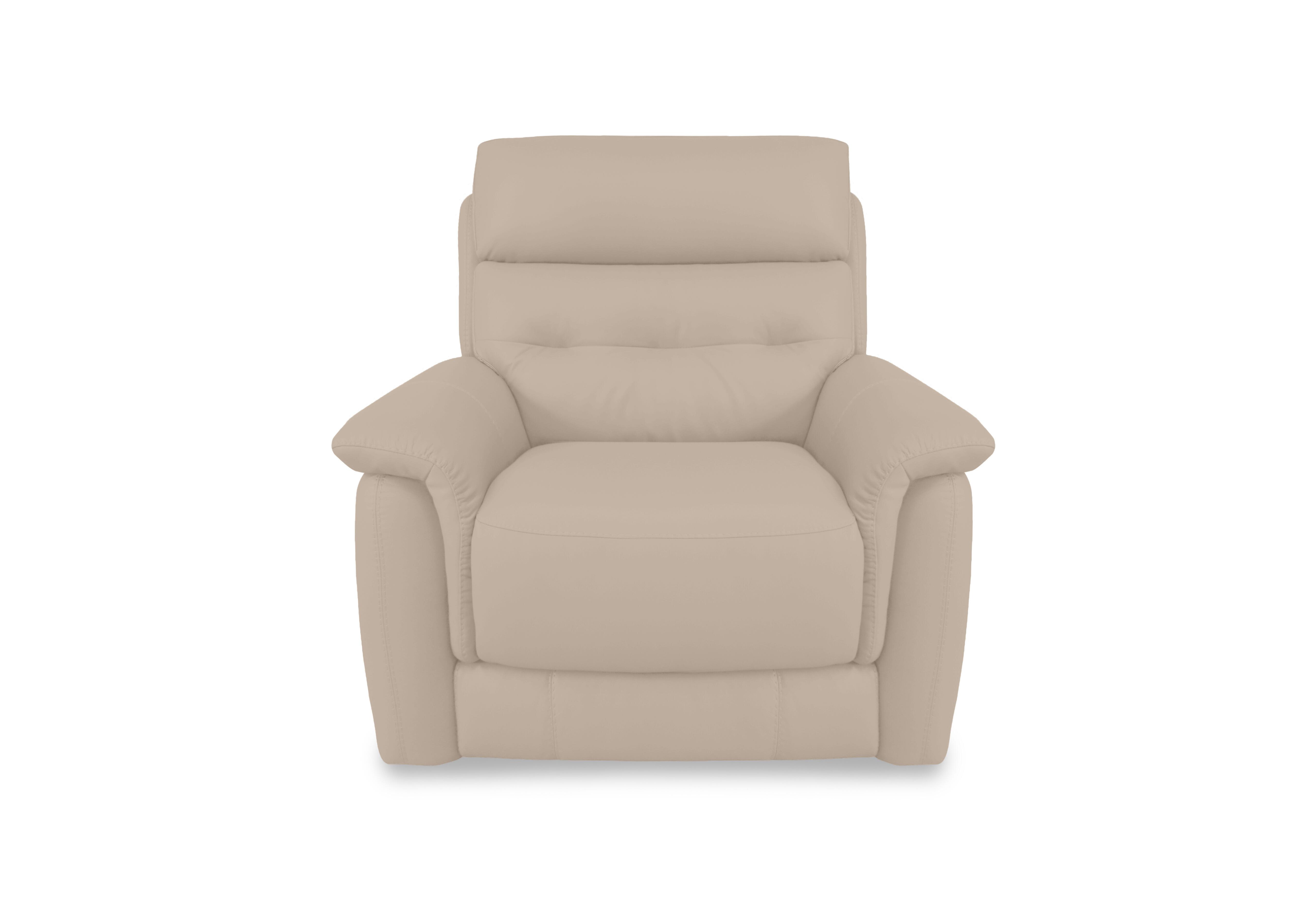Springer Leather Armchair in Bv-039c Pebble on Furniture Village