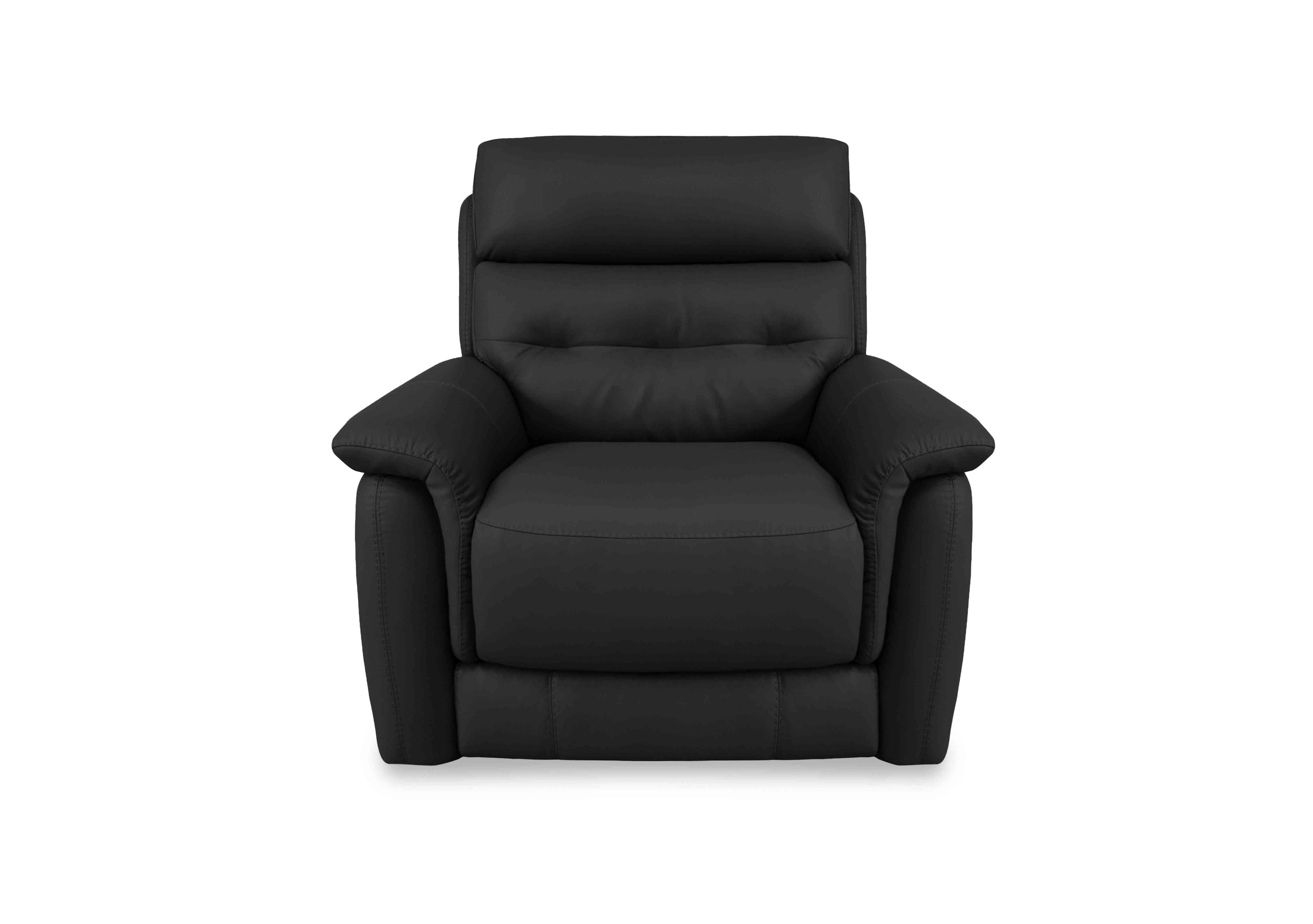 Springer Leather Armchair in Bv-3500 Classic Black on Furniture Village
