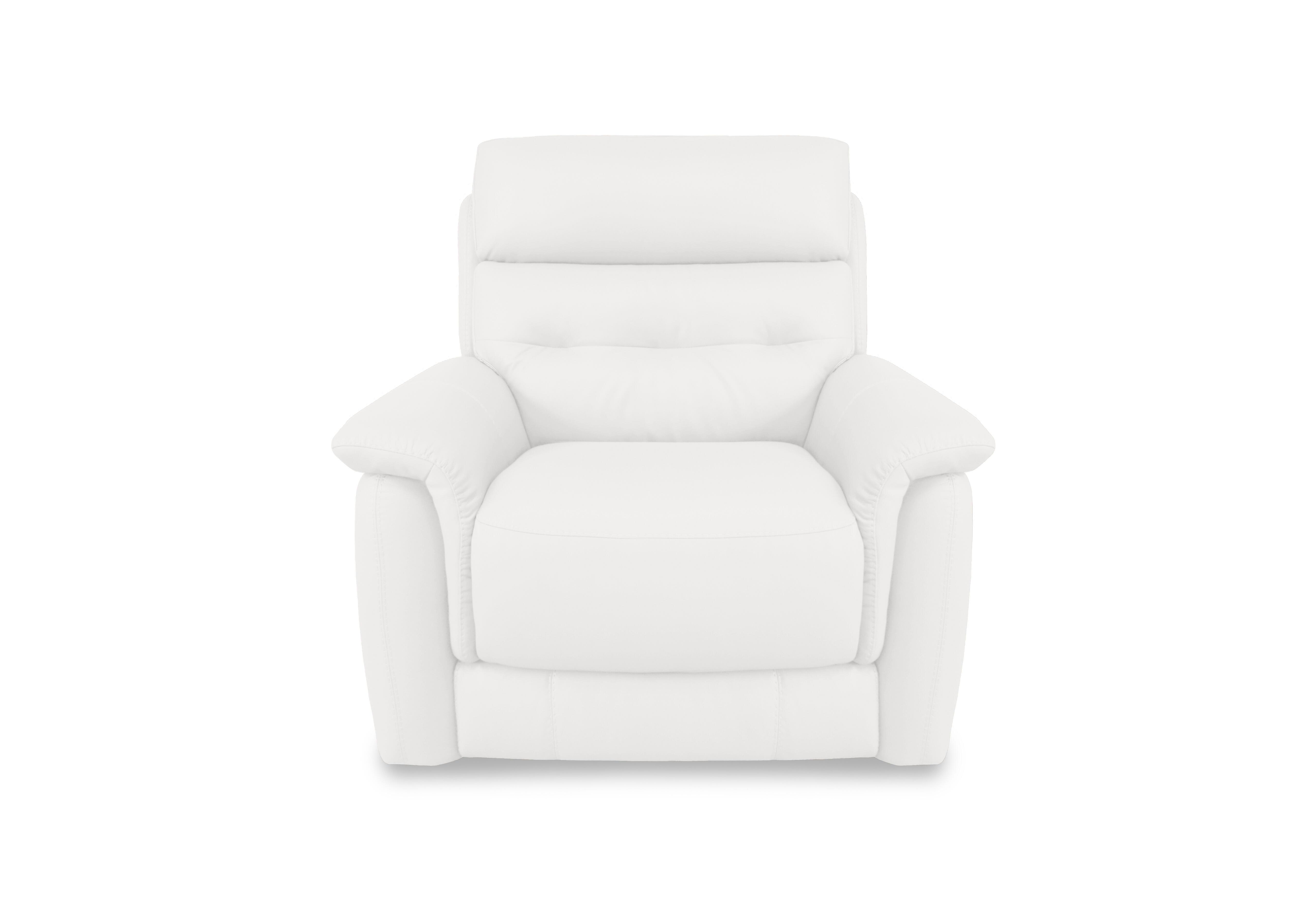 Springer Leather Armchair in Bv-744d Star White on Furniture Village