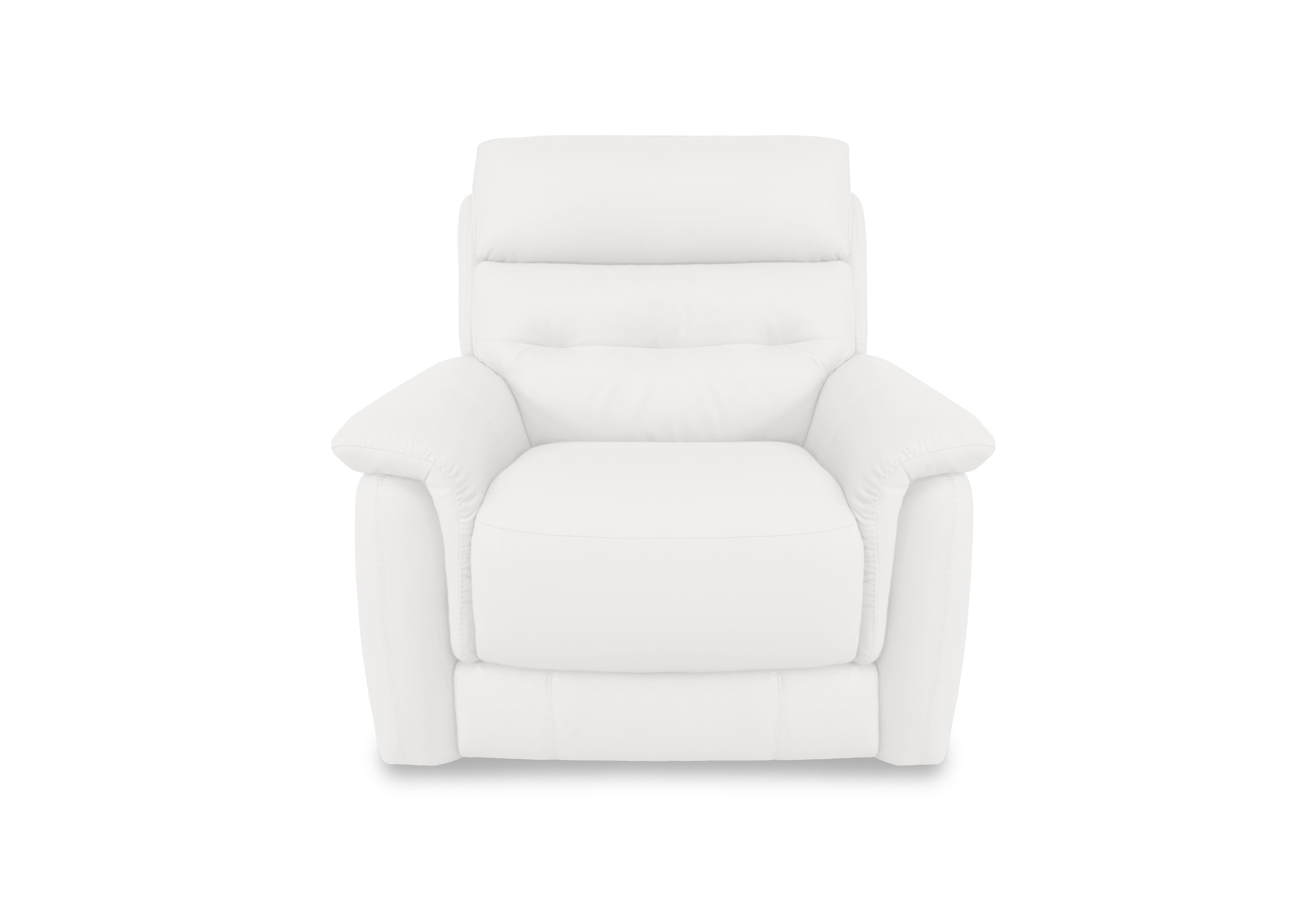 Springer Leather Armchair in Bv-744d Star White on Furniture Village