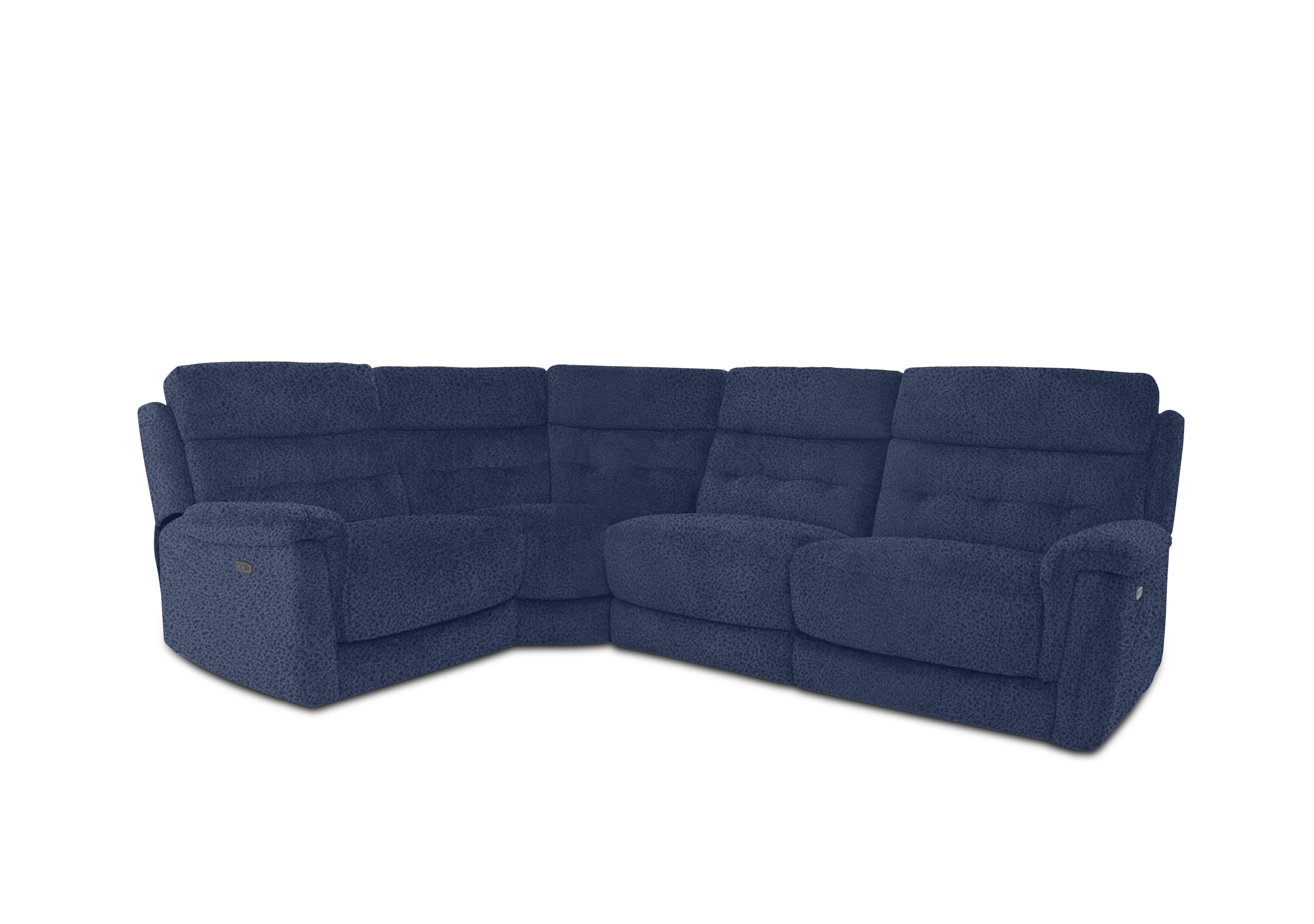 Springer Fabric Corner Sofa in Bfa-Blj-R10 Blue on Furniture Village