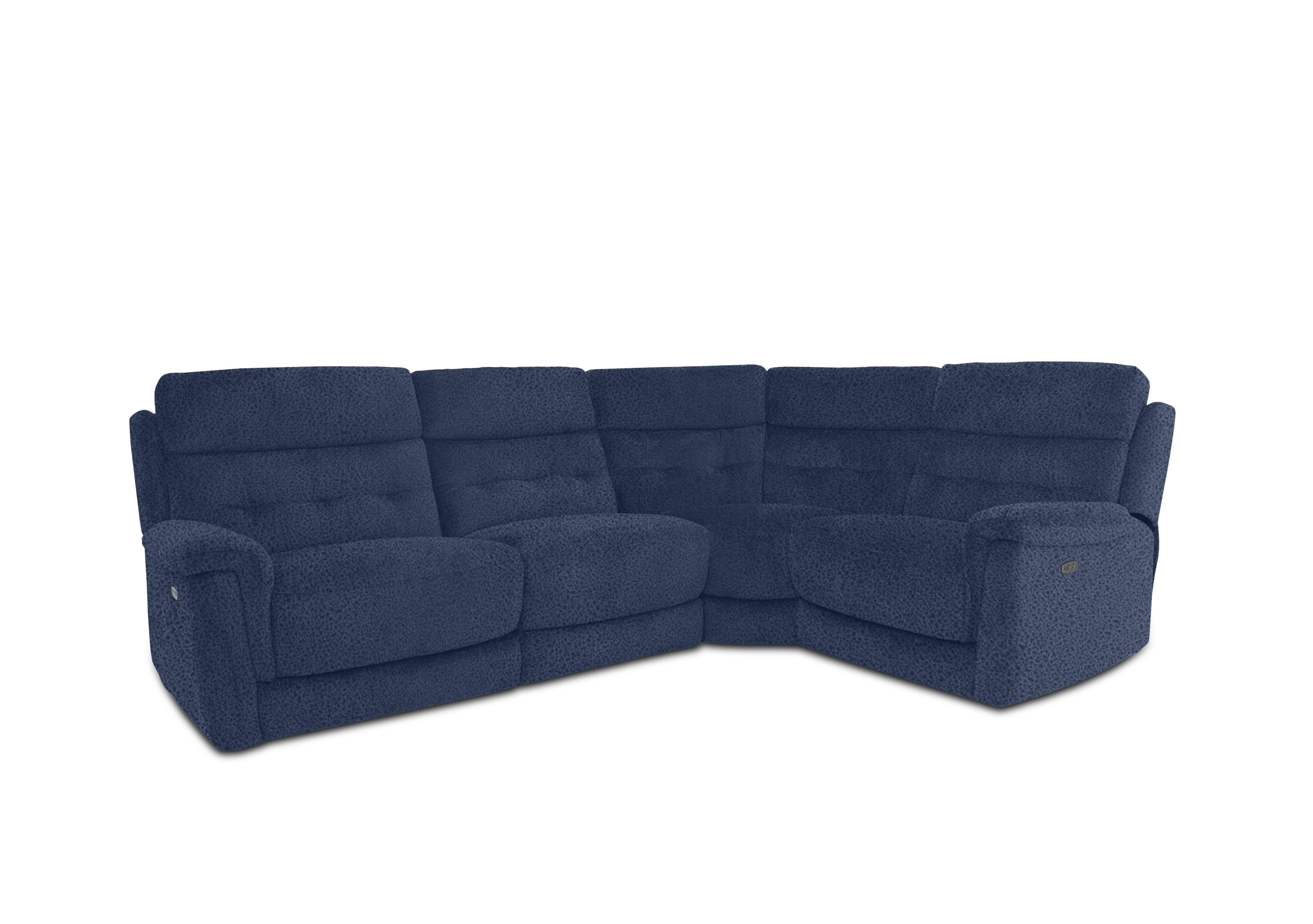 Springer Fabric Corner Sofa in Bfa-Blj-R10 Blue on Furniture Village