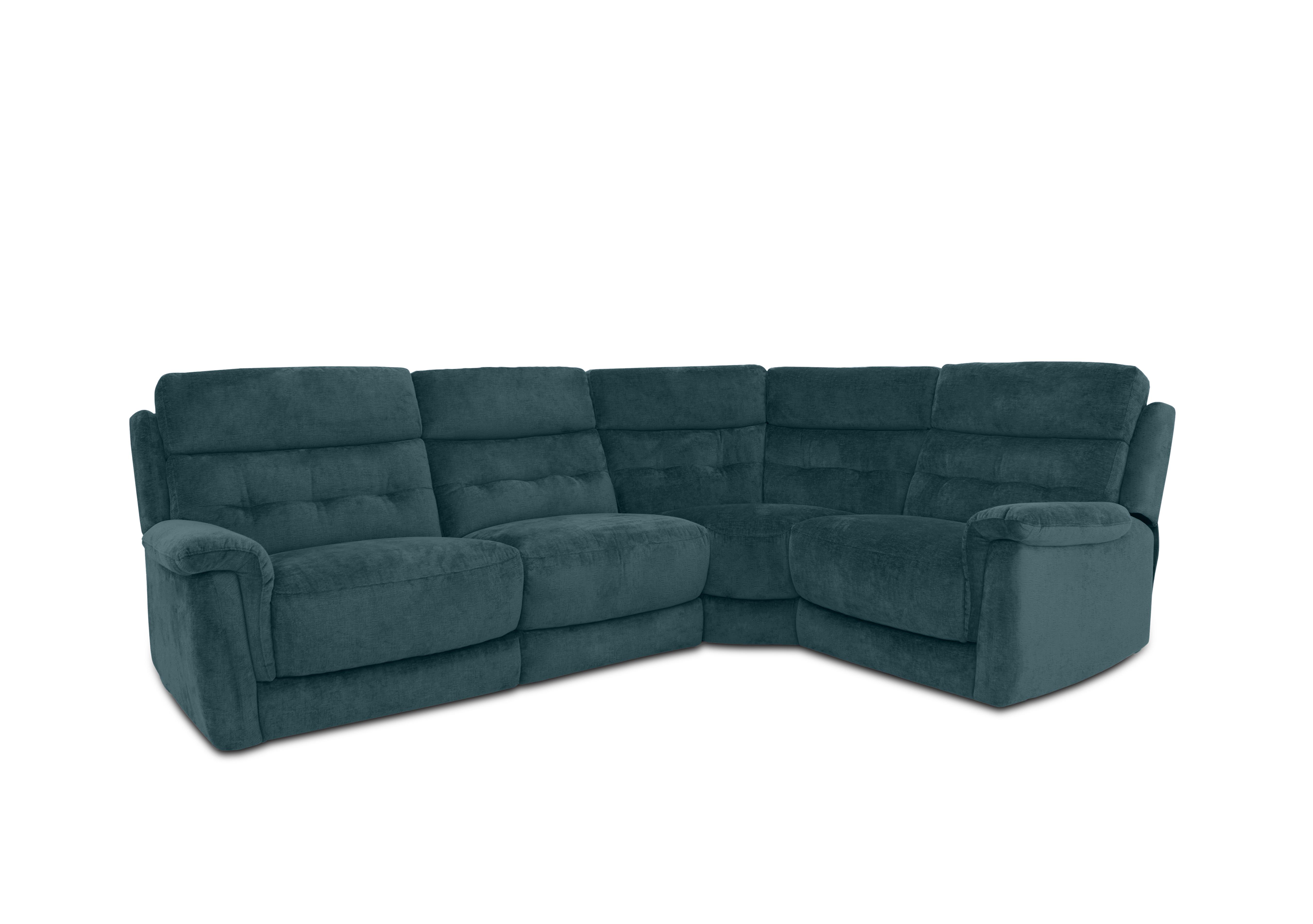 Springer Fabric Corner Sofa in Fab-Can-R340 Peacock on Furniture Village