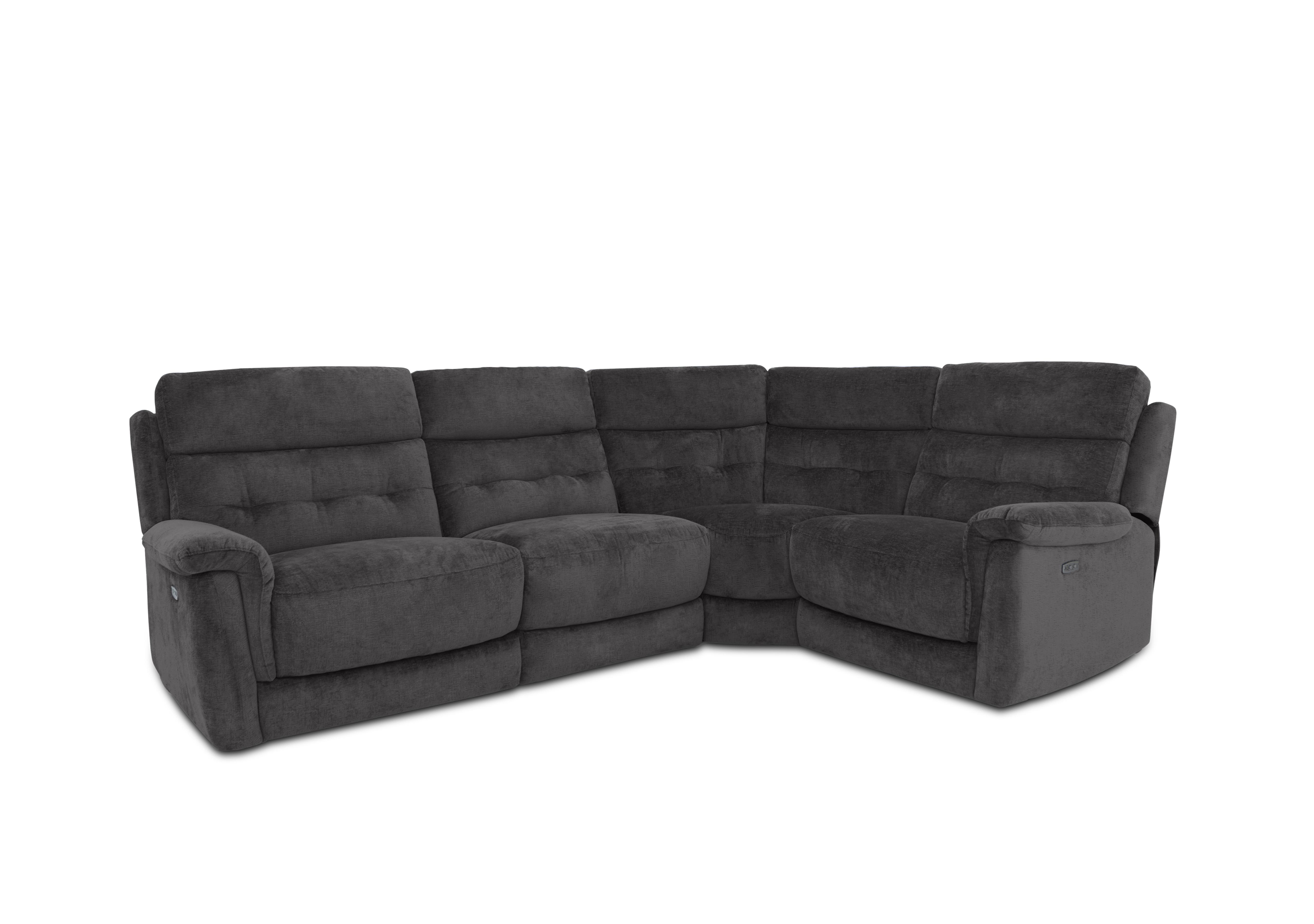 Springer Fabric Corner Sofa in Fab-Can-R456 Anthracite on Furniture Village