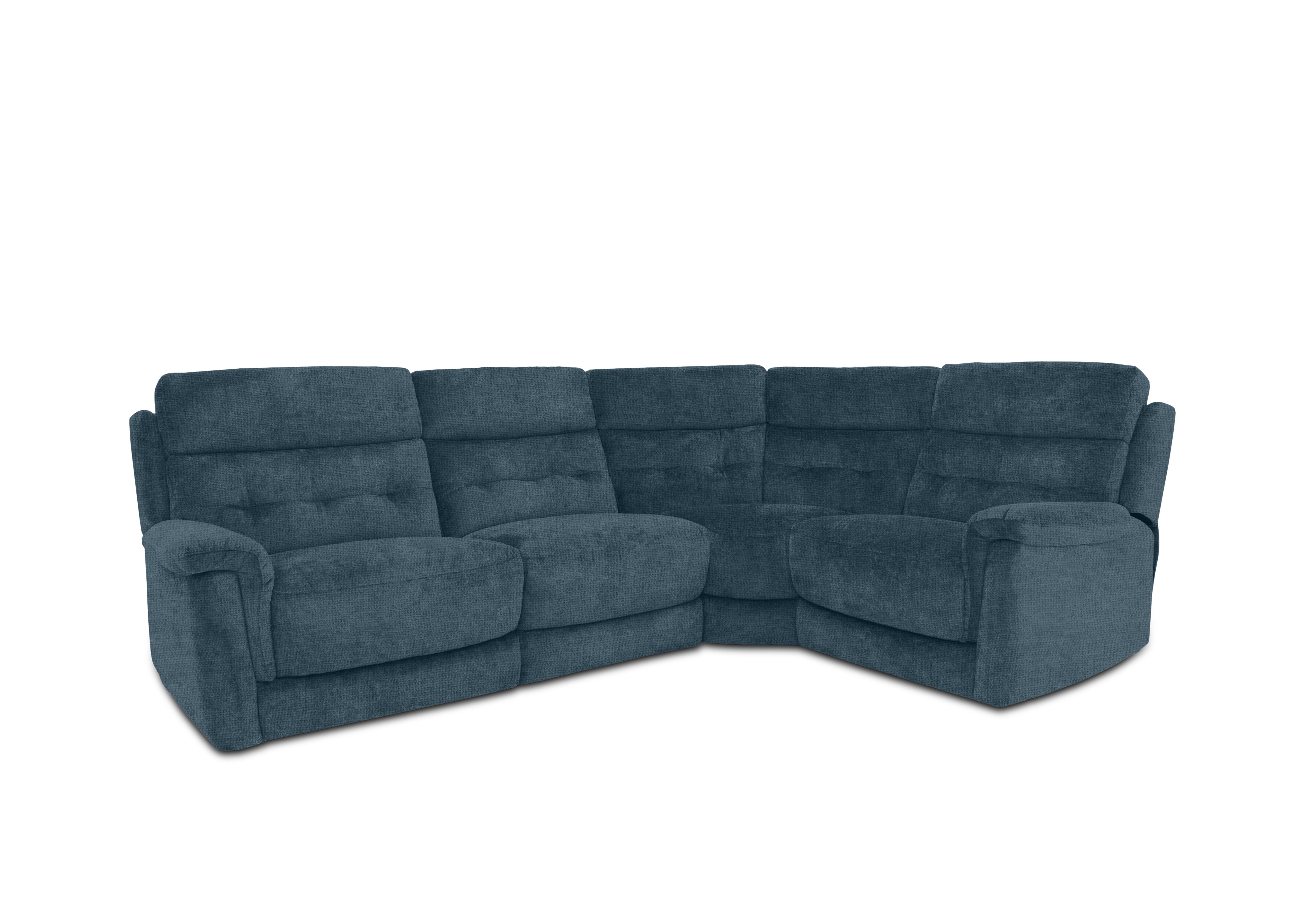 Springer Fabric Corner Sofa in Fab-Coe-R006 Sapphire on Furniture Village