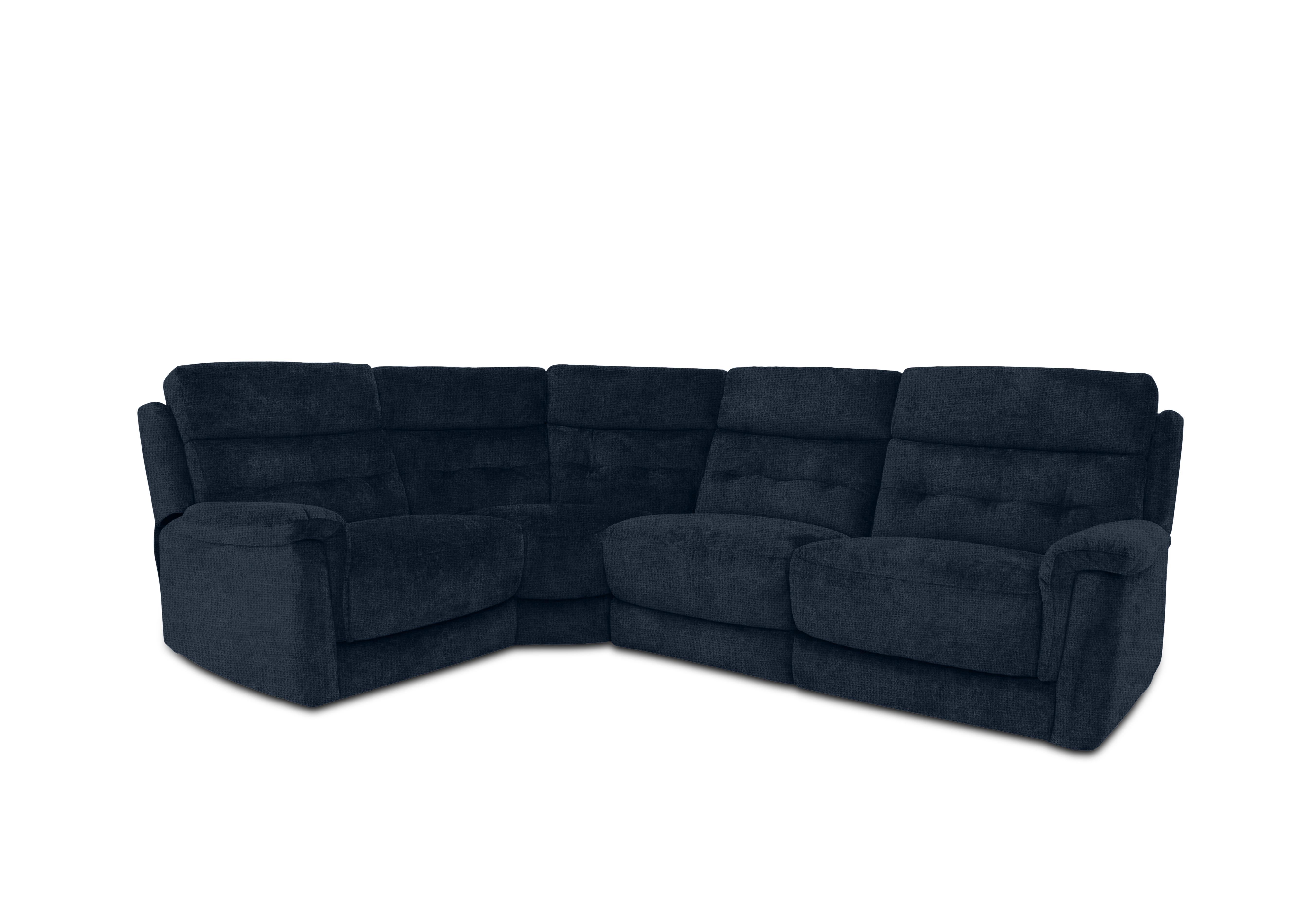 Springer Fabric Corner Sofa in Fab-Coe-R304 Navy Blue on Furniture Village